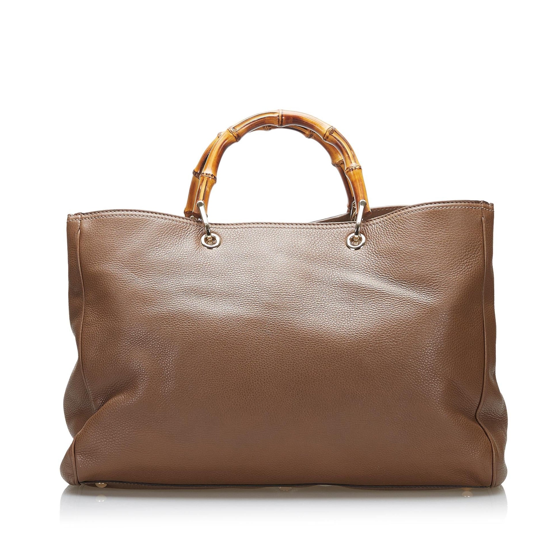 Gucci Bamboo Shopper SHG-oCQ7jp Calf Brown Satchel Bag
