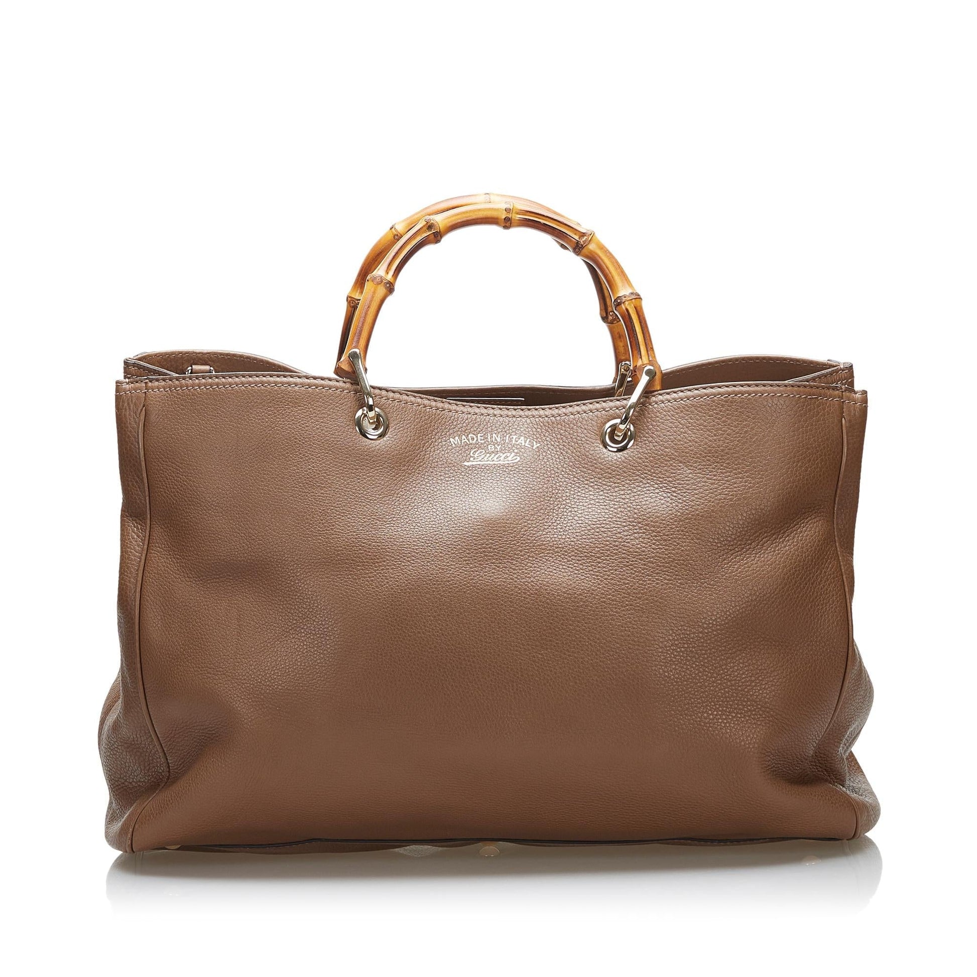 Gucci Bamboo Shopper SHG-oCQ7jp Calf Brown Satchel Bag