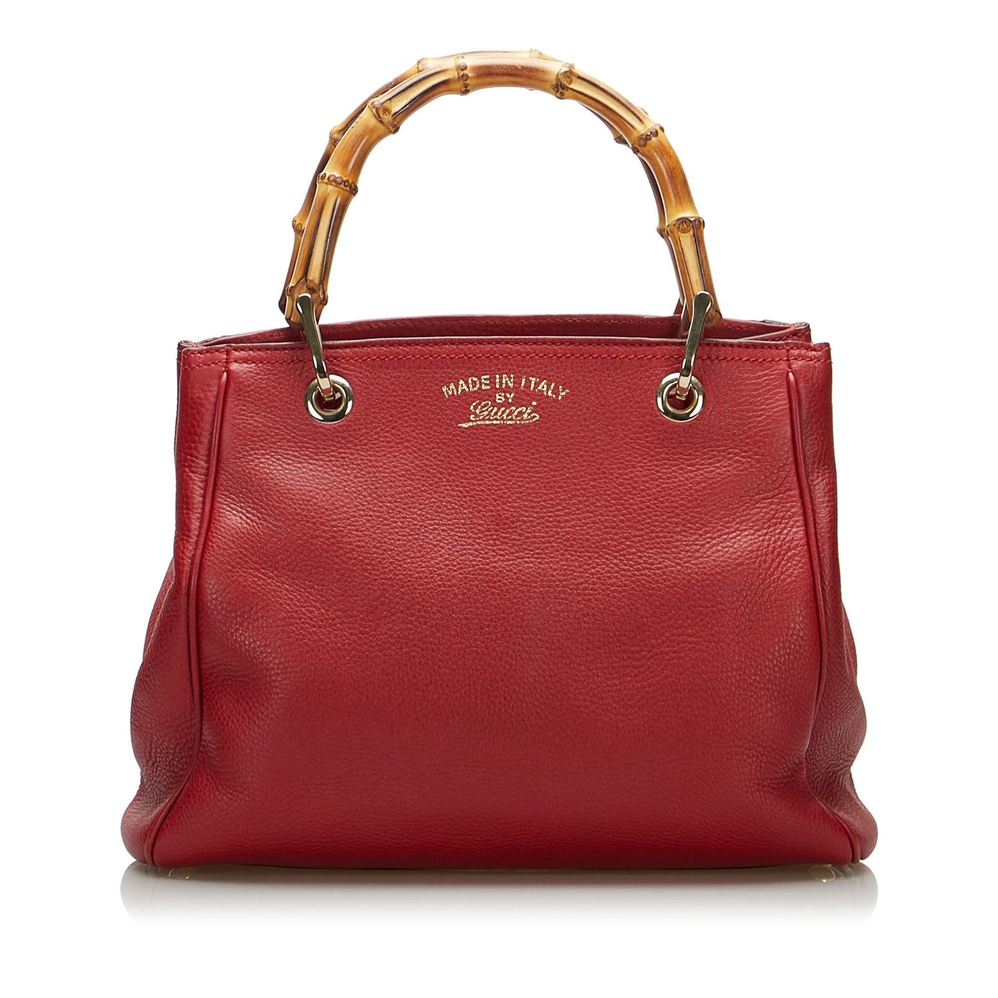 Gucci Bamboo Shopper SHG-CCGC2B Calf Red Satchel Bag