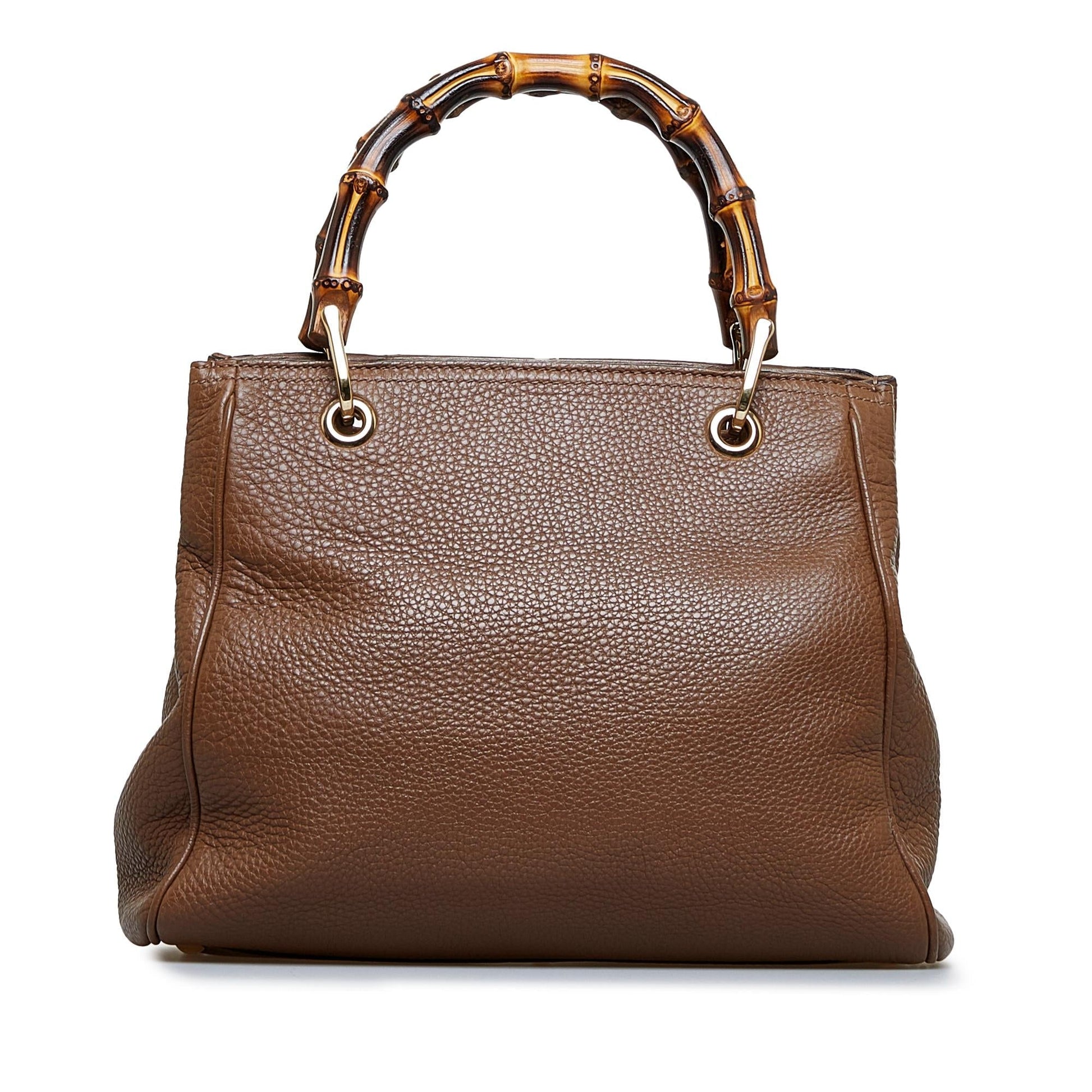 Gucci Bamboo Shopper SHG-7hJbRx Calf Brown Satchel Bag