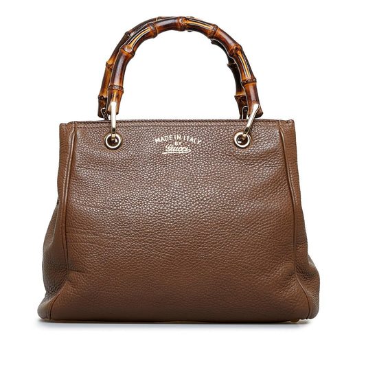 Gucci Bamboo Shopper SHG-7hJbRx Calf Brown Satchel Bag