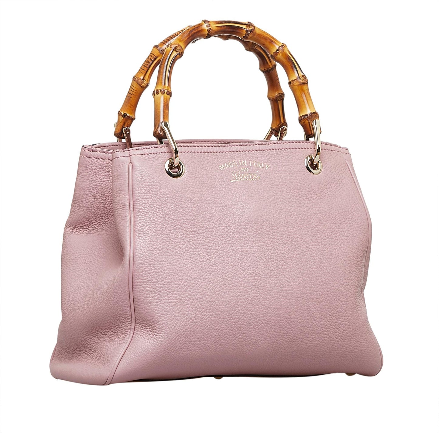 Gucci Bamboo Shopper SHG-nhF1zk Calf Pink Satchel Bag