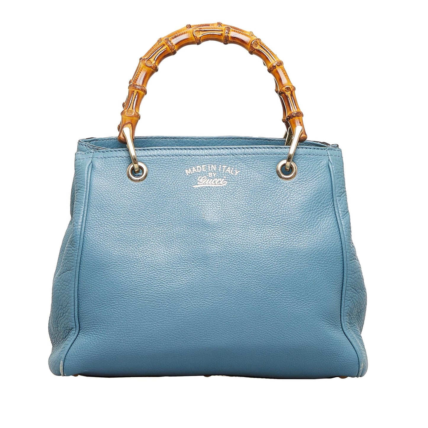 Gucci Bamboo Shopper SHG-3WFsV0 Calf Blue Satchel Bag