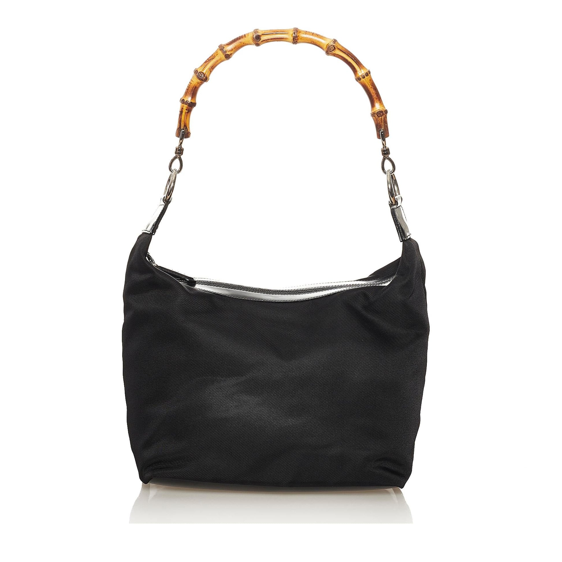 Gucci Bamboo SHG-nrinWE Canvas Black Shoulder Bag