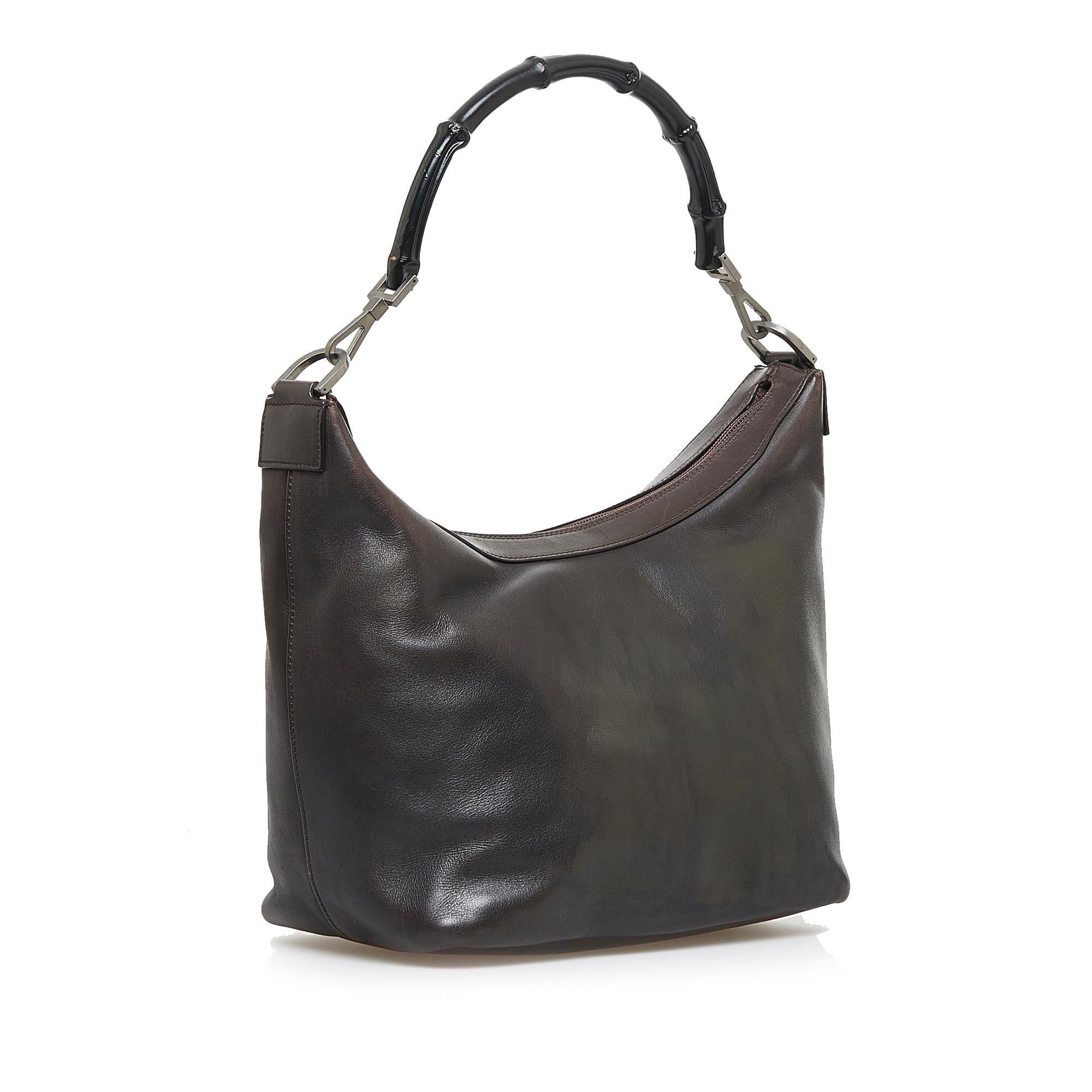 Gucci Bamboo SHG-EN3pZO Calf Brown Shoulder Bag