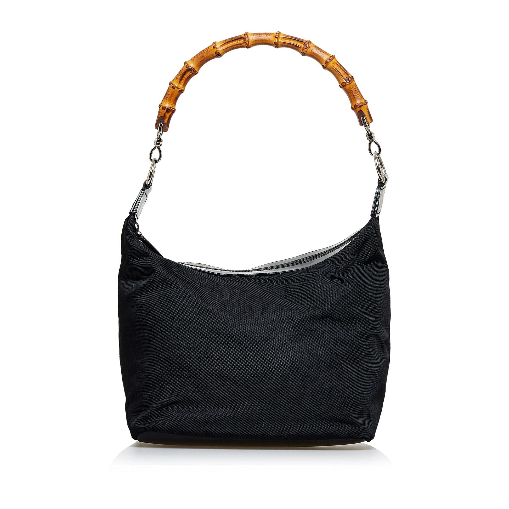 Gucci Bamboo SHG-dH0jLJ Nylon Black Shoulder Bag