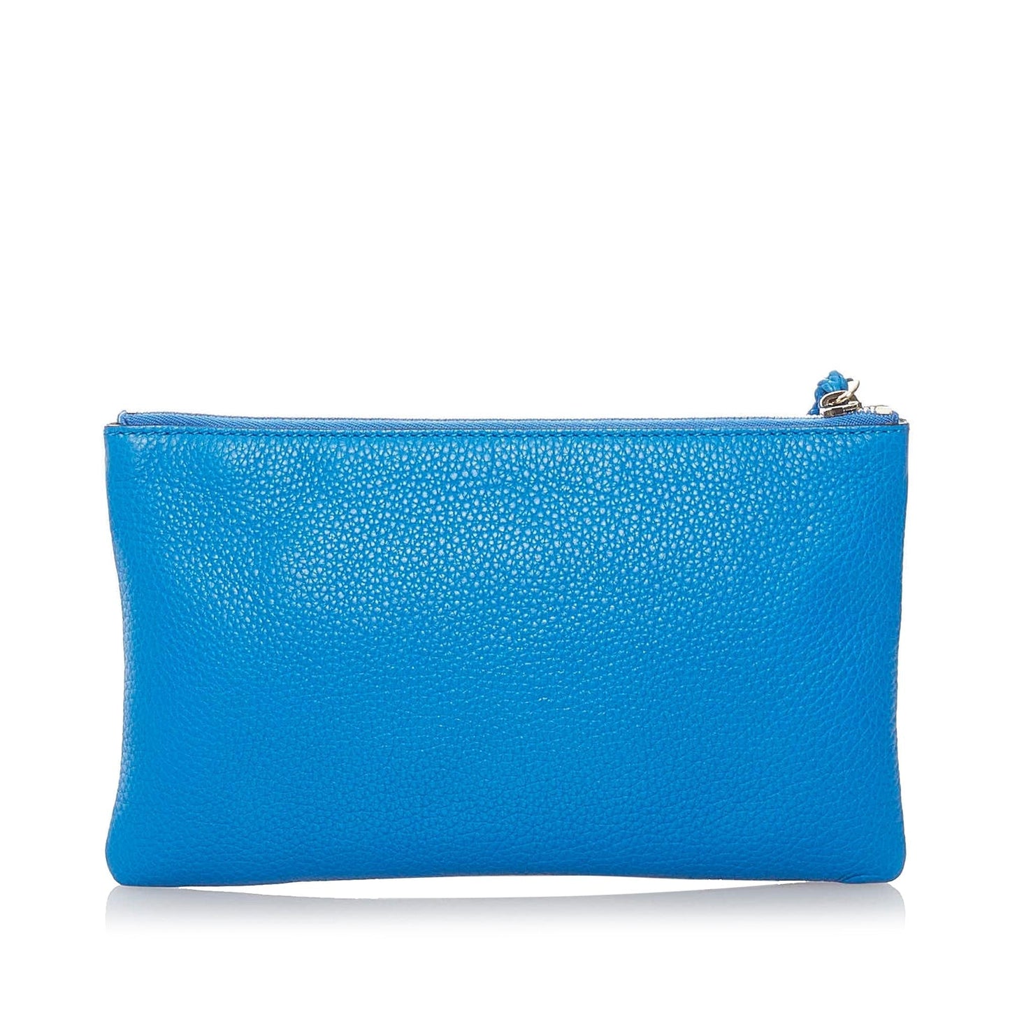 Gucci Bamboo Tassel SHG Leather Calf Blue Clutch Bag