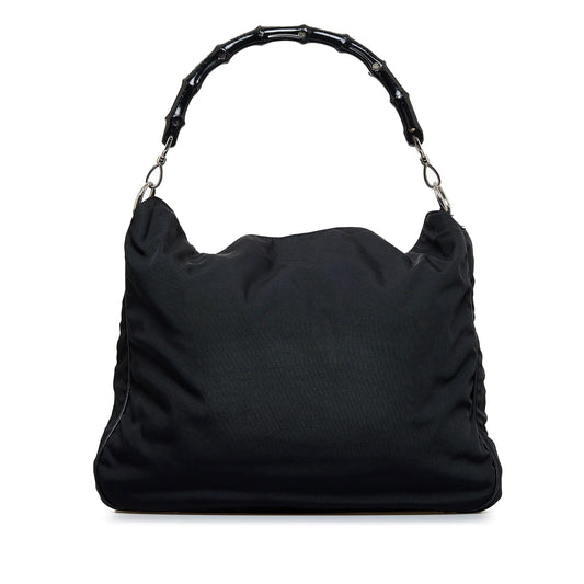 Gucci Bamboo SHG-gi8tSv Nylon Black Tote Bag