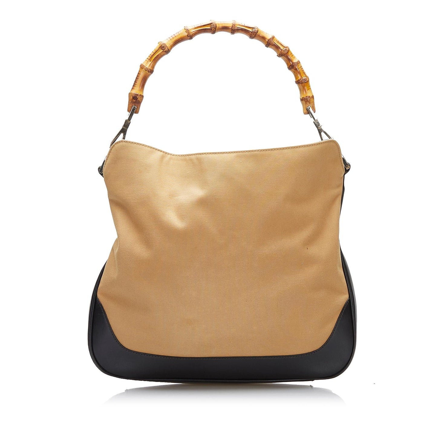 Gucci Bamboo Web SHG-h6OTTp Nylon Calf Brown Satchel Bag