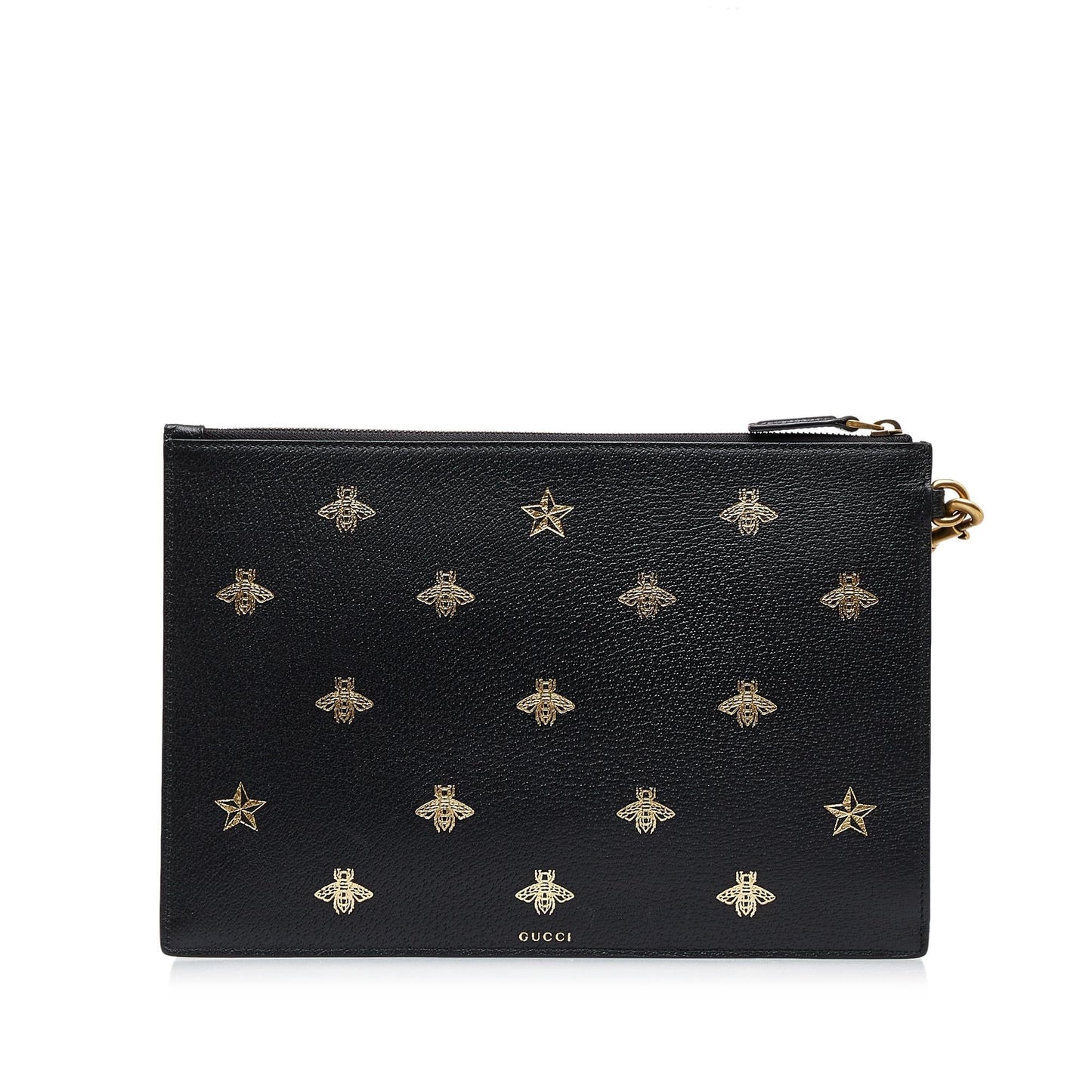 Gucci Bee Star SHG-AF5WVQ Calf Black Clutch Bag