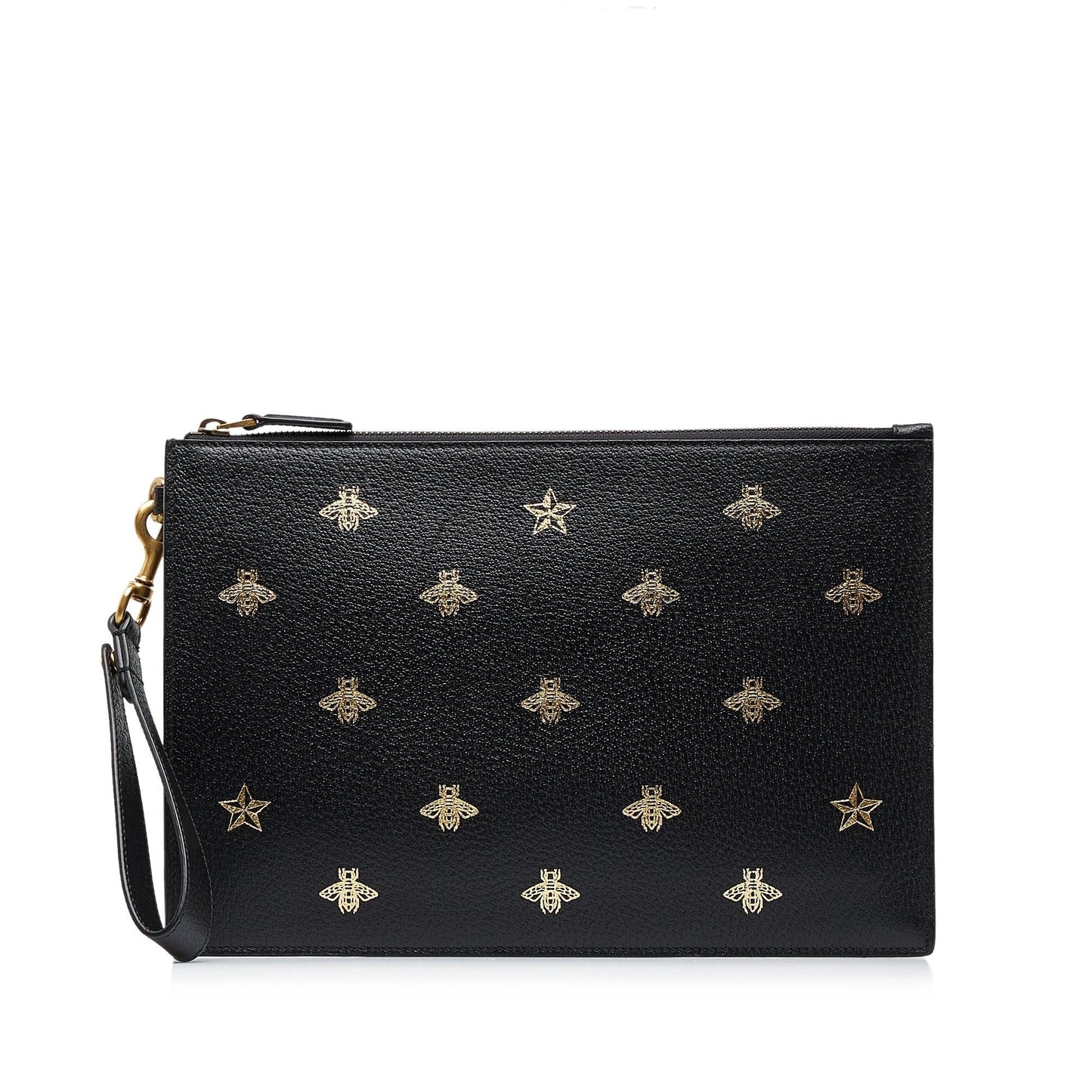 Gucci Bee Star SHG-AF5WVQ Calf Black Clutch Bag