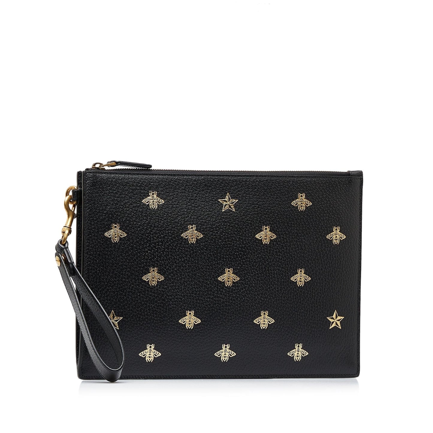 Gucci Bee Star SHG-AF5WVQ Calf Black Clutch Bag