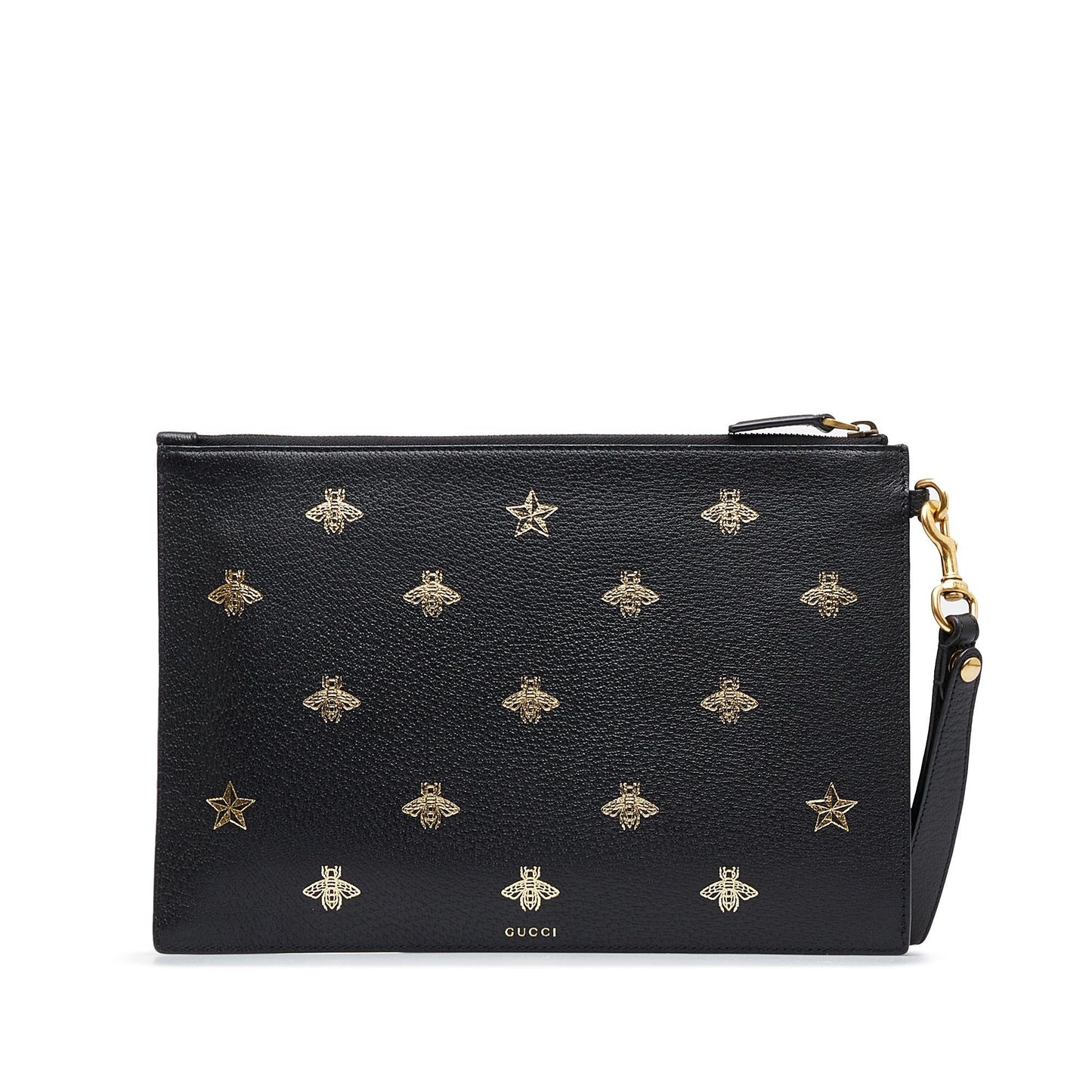 Gucci Bee Star SHG-Ji4YI7 Calf Black Clutch Bag