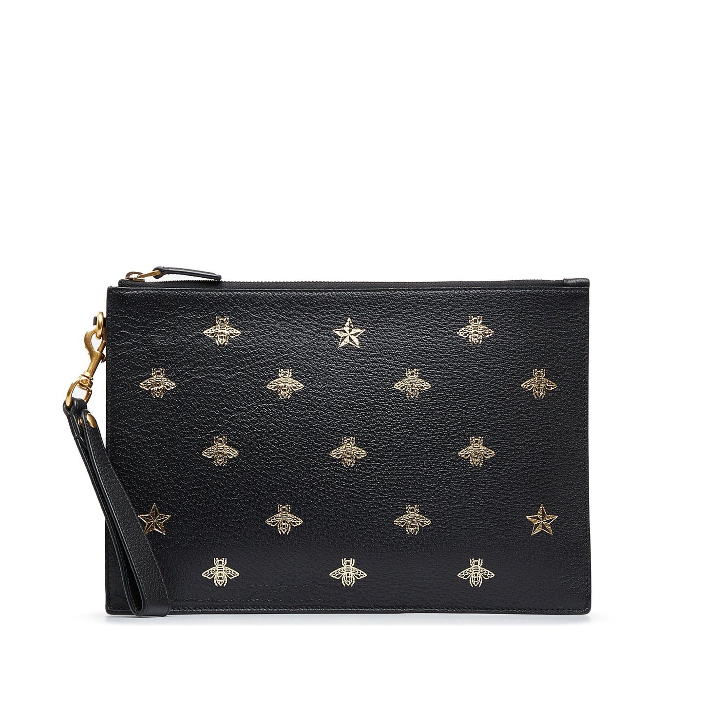 Gucci Bee Star SHG-Ji4YI7 Calf Black Clutch Bag