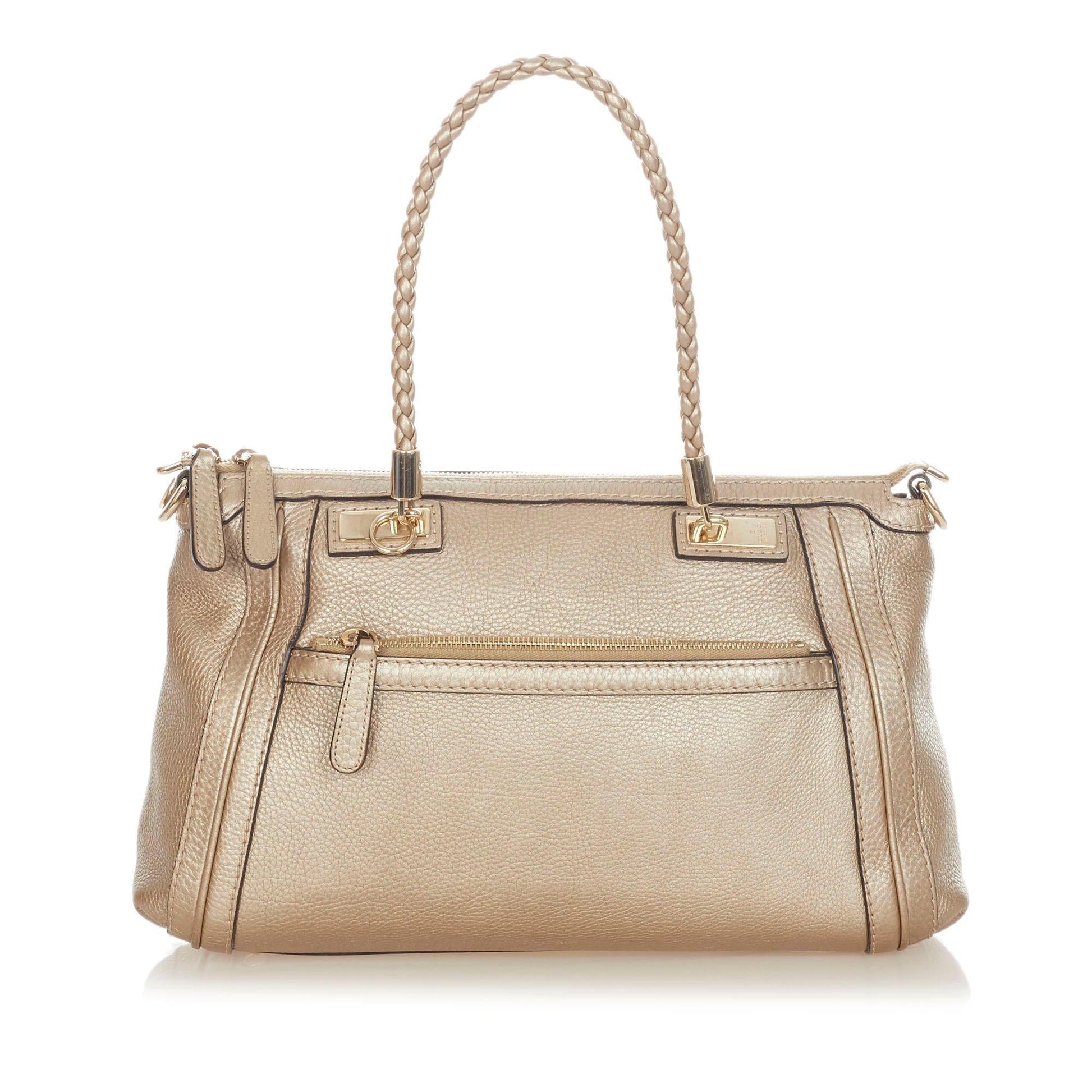 Gucci Bella SHG Leather Calf Gold Satchel Bag Satchel Shg