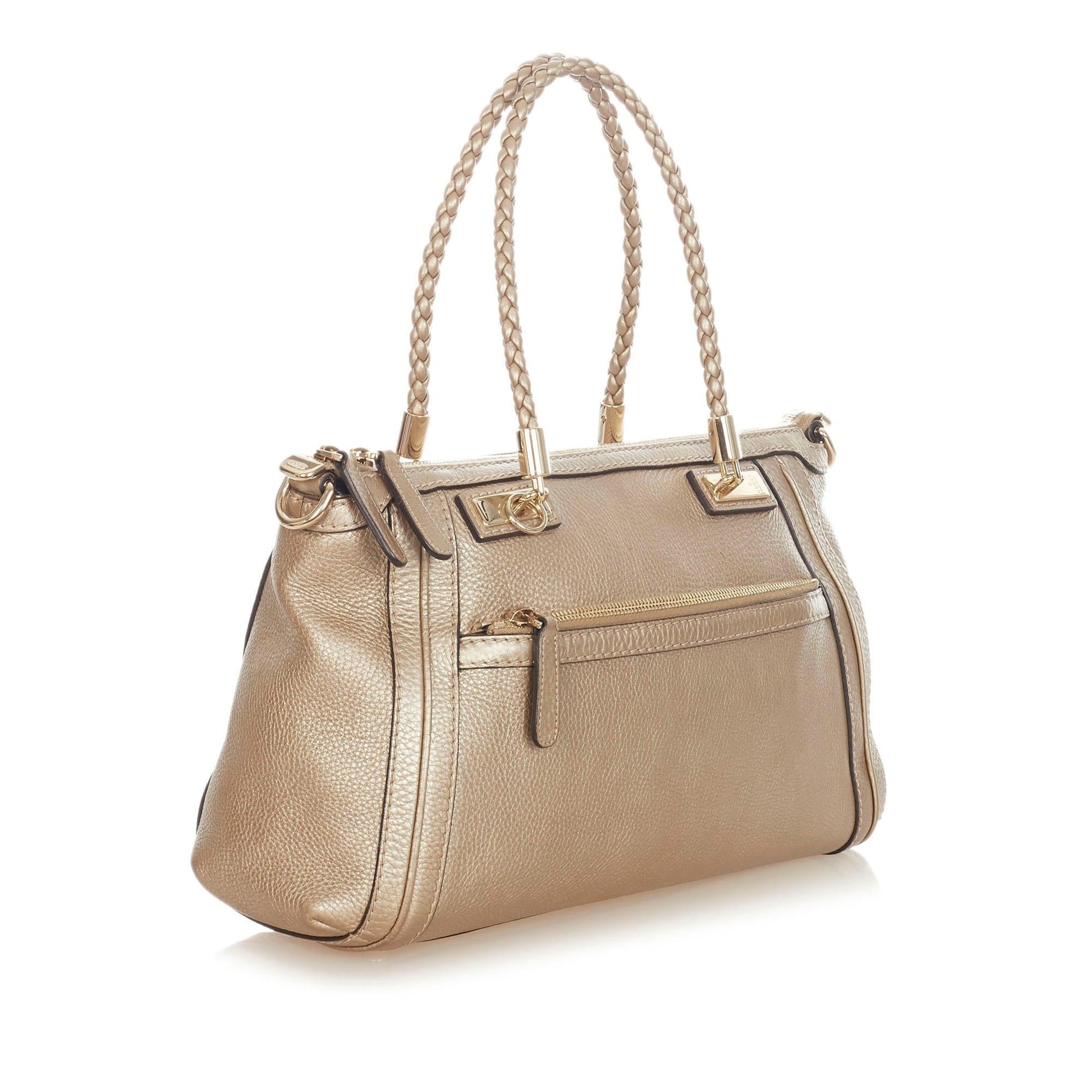 Gucci Bella SHG Leather Calf Gold Satchel Bag Satchel Shg