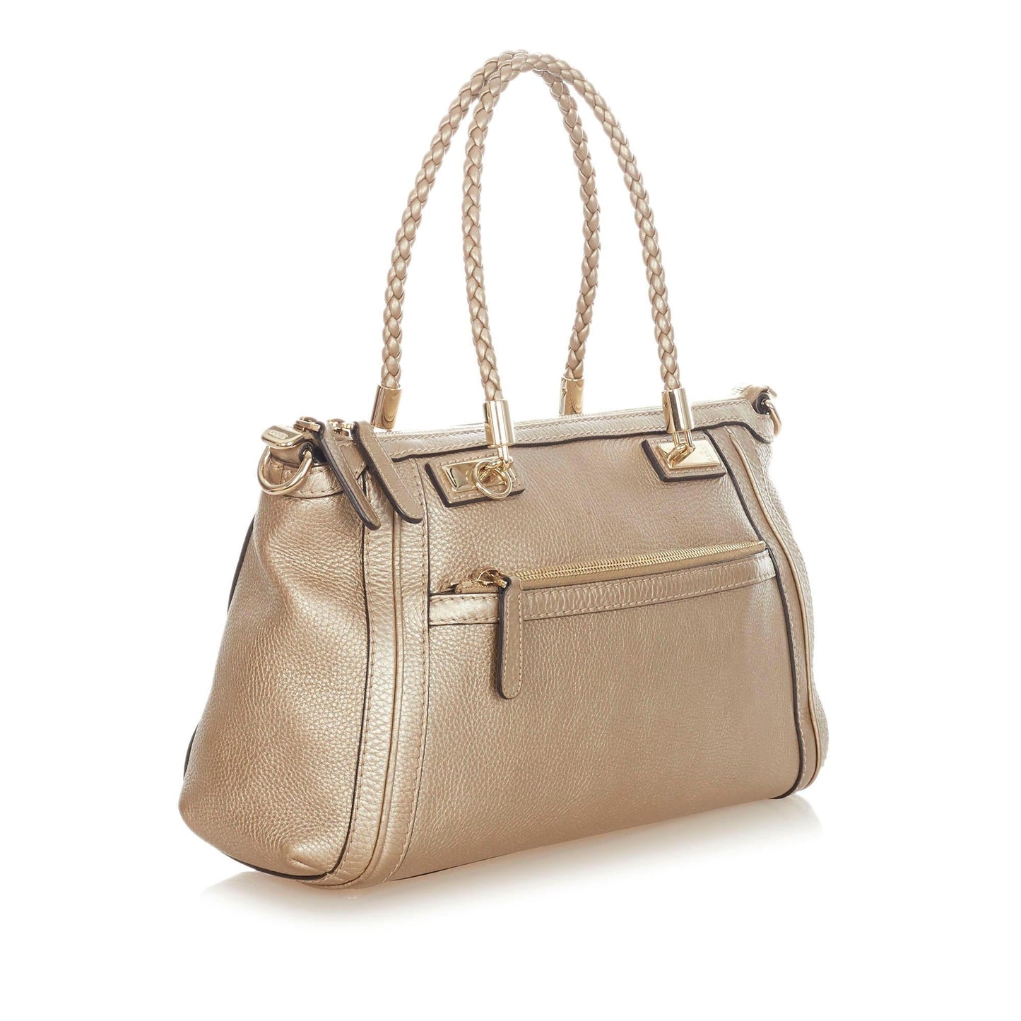 Gucci Bella SHG Leather Calf Gold Satchel Bag 3