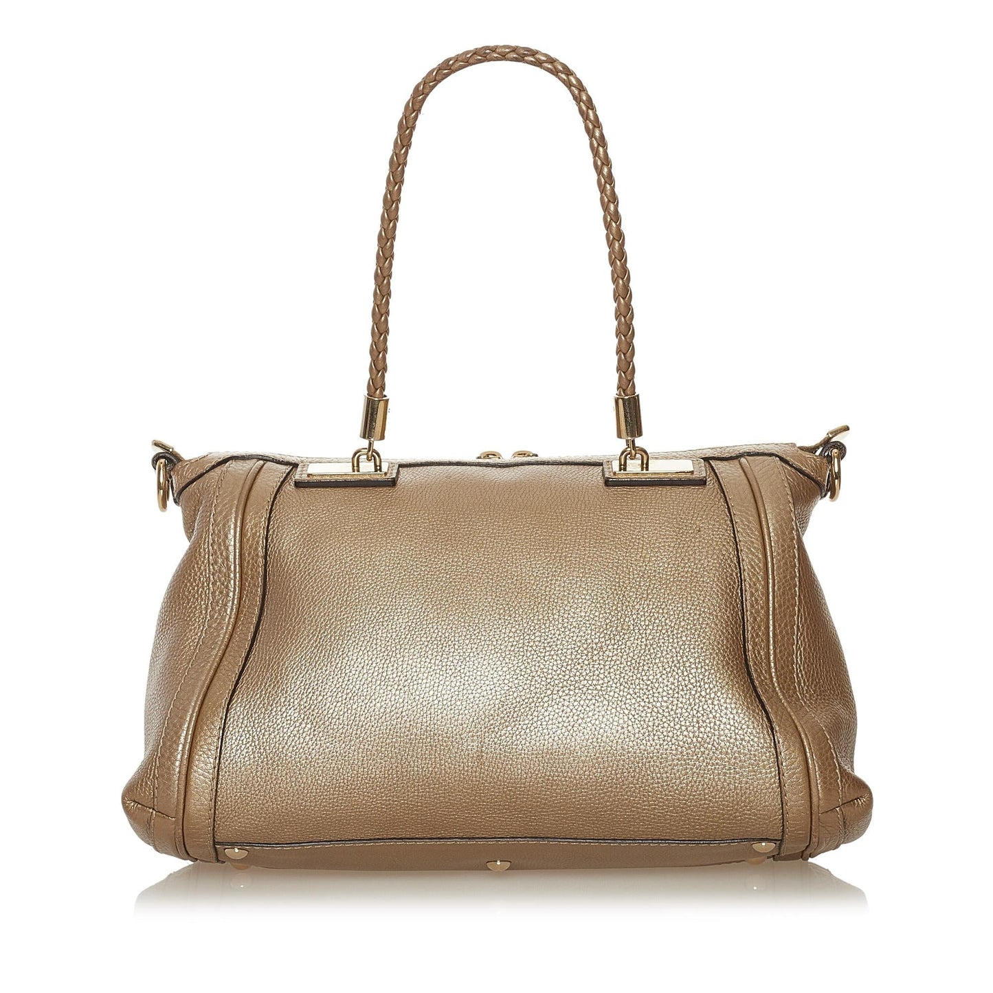 Gucci Bella SHG Leather Calf Brown Satchel Bag