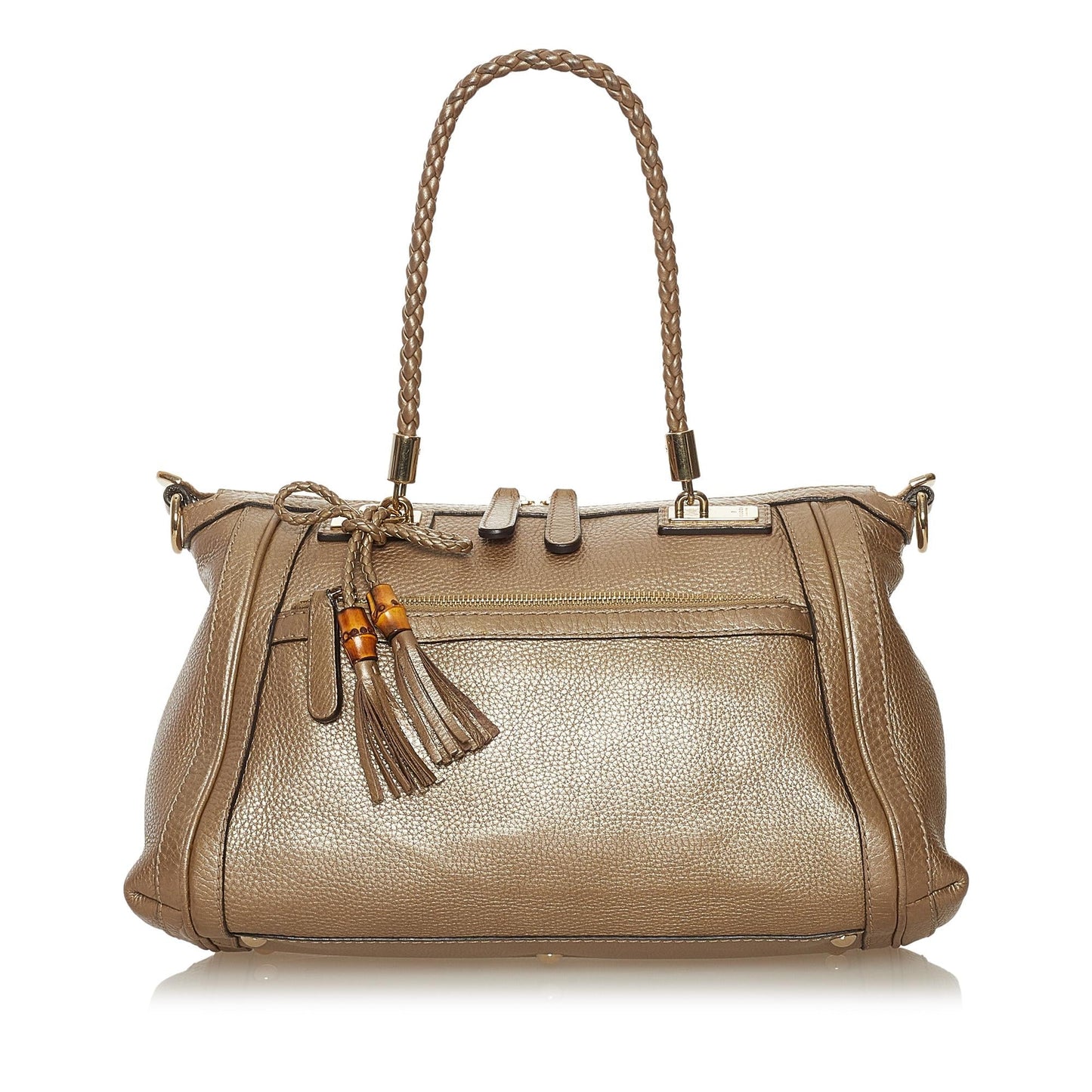 Gucci Bella SHG Leather Calf Brown Satchel Bag