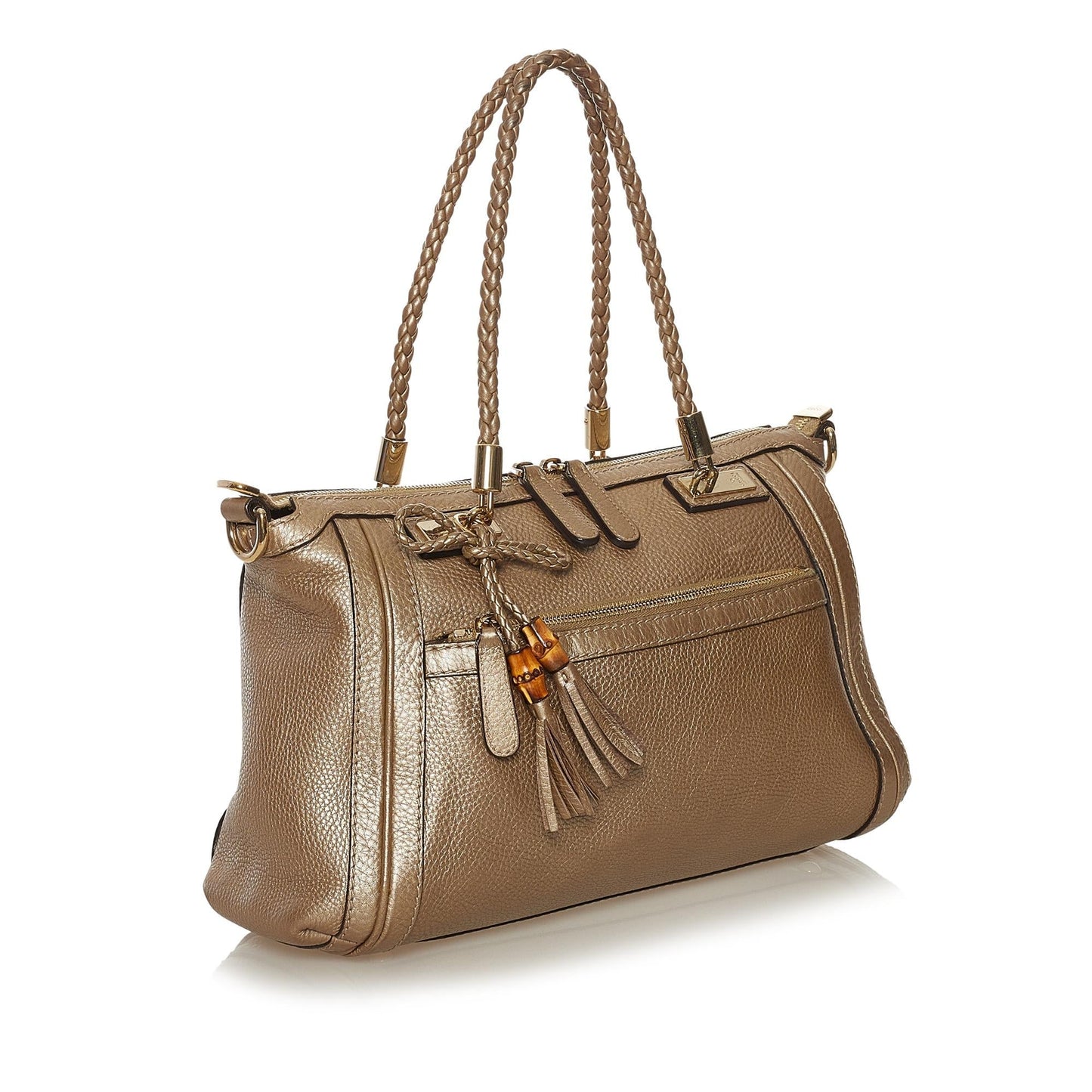 Gucci Bella SHG Leather Calf Brown Satchel Bag