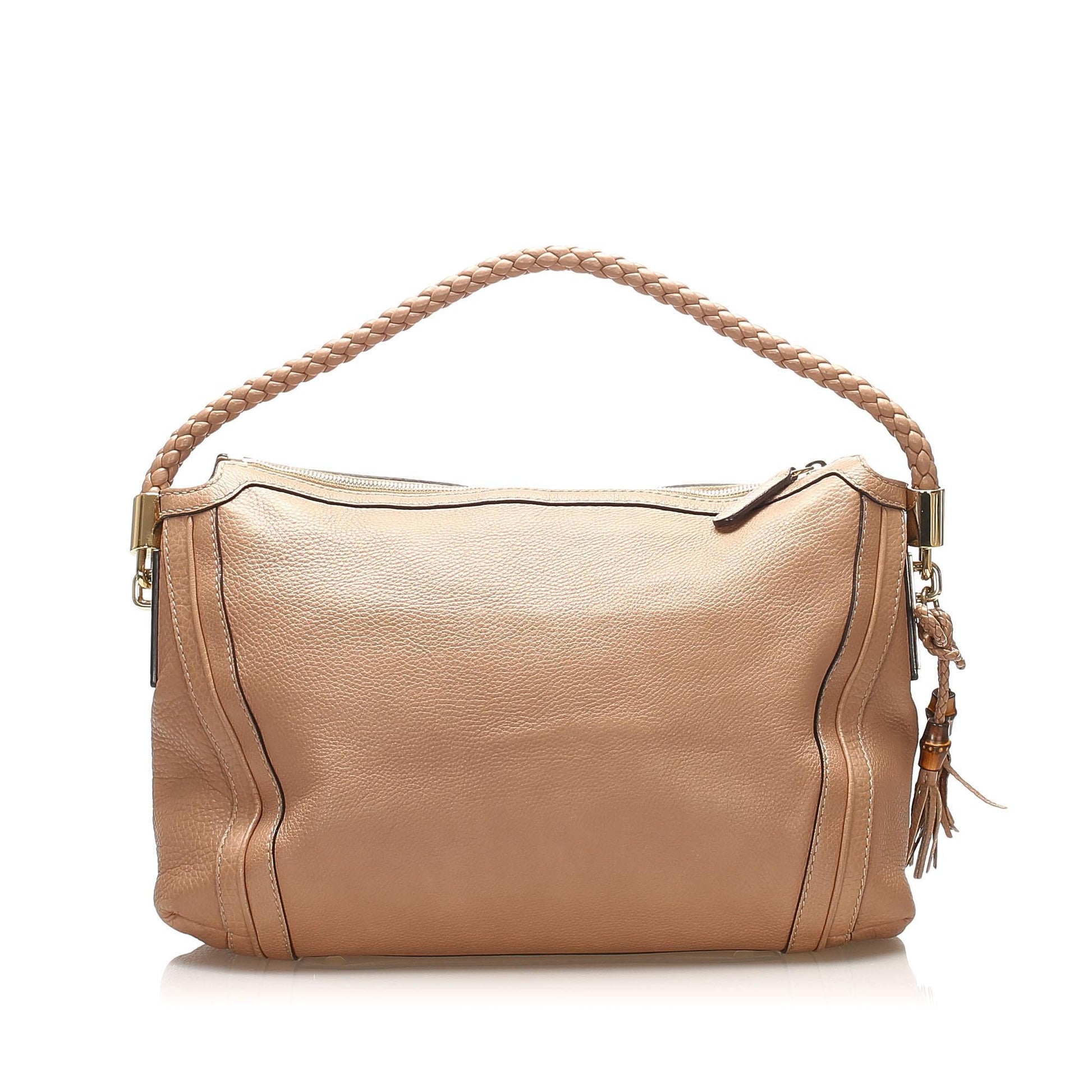 Gucci Bella SHG Leather Calf Brown Tote Bag