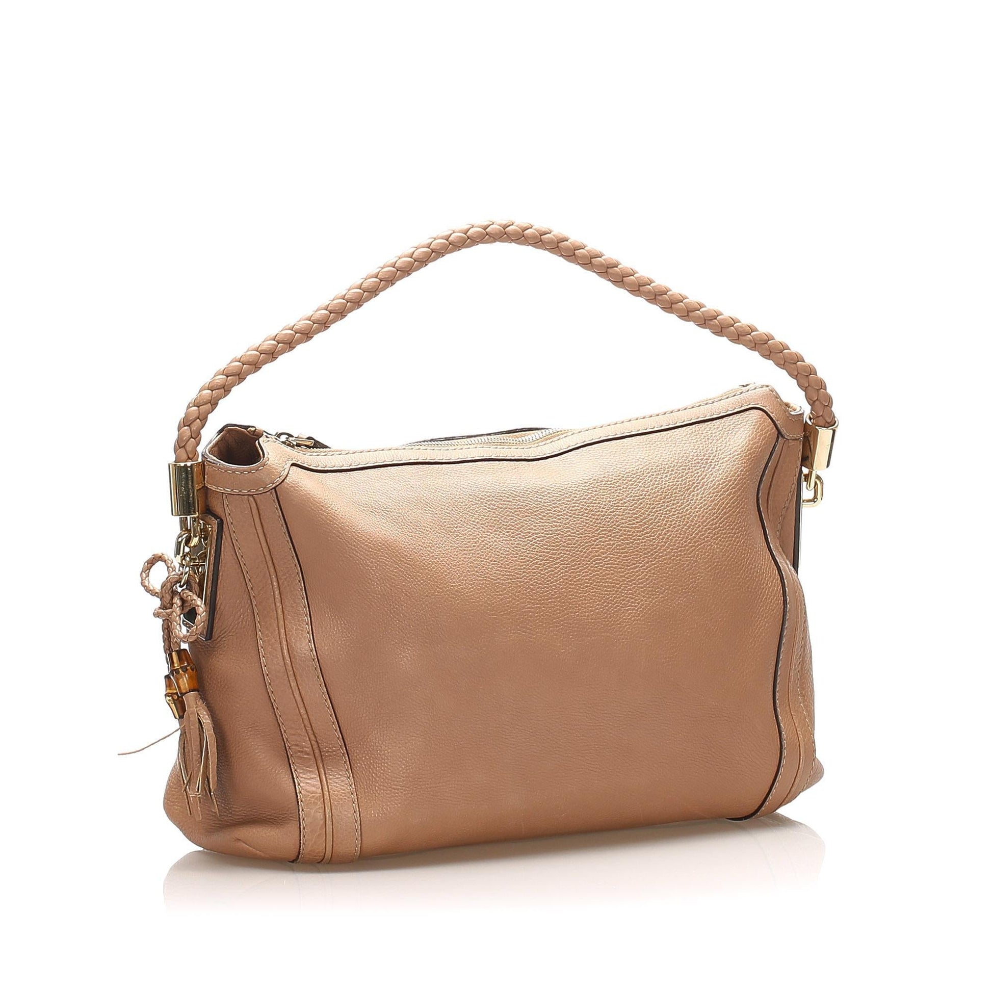 Gucci Bella SHG Leather Calf Brown Tote Bag