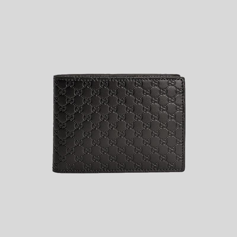 Gucci Micro Guccissima GG Bifold Leather Logo Wallet Case