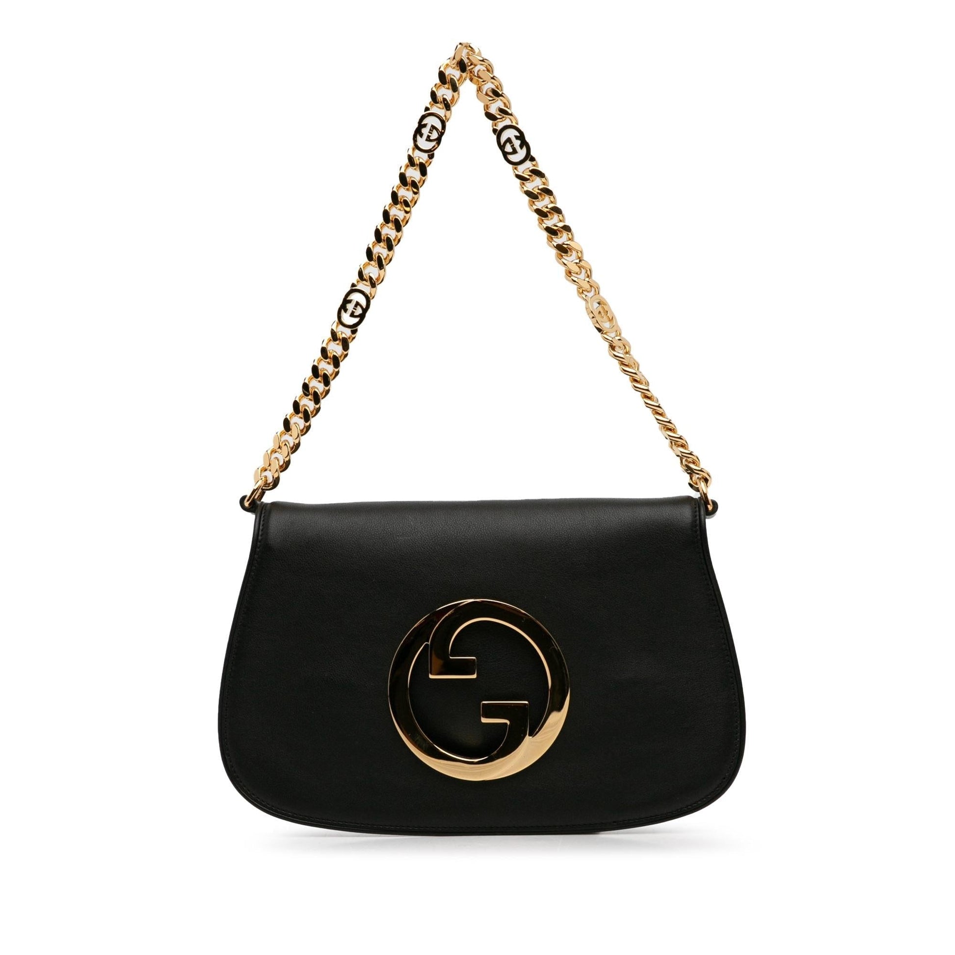 Gucci Blondie SHG-qYPfQ1 Calf Black Chain Satchel Bag