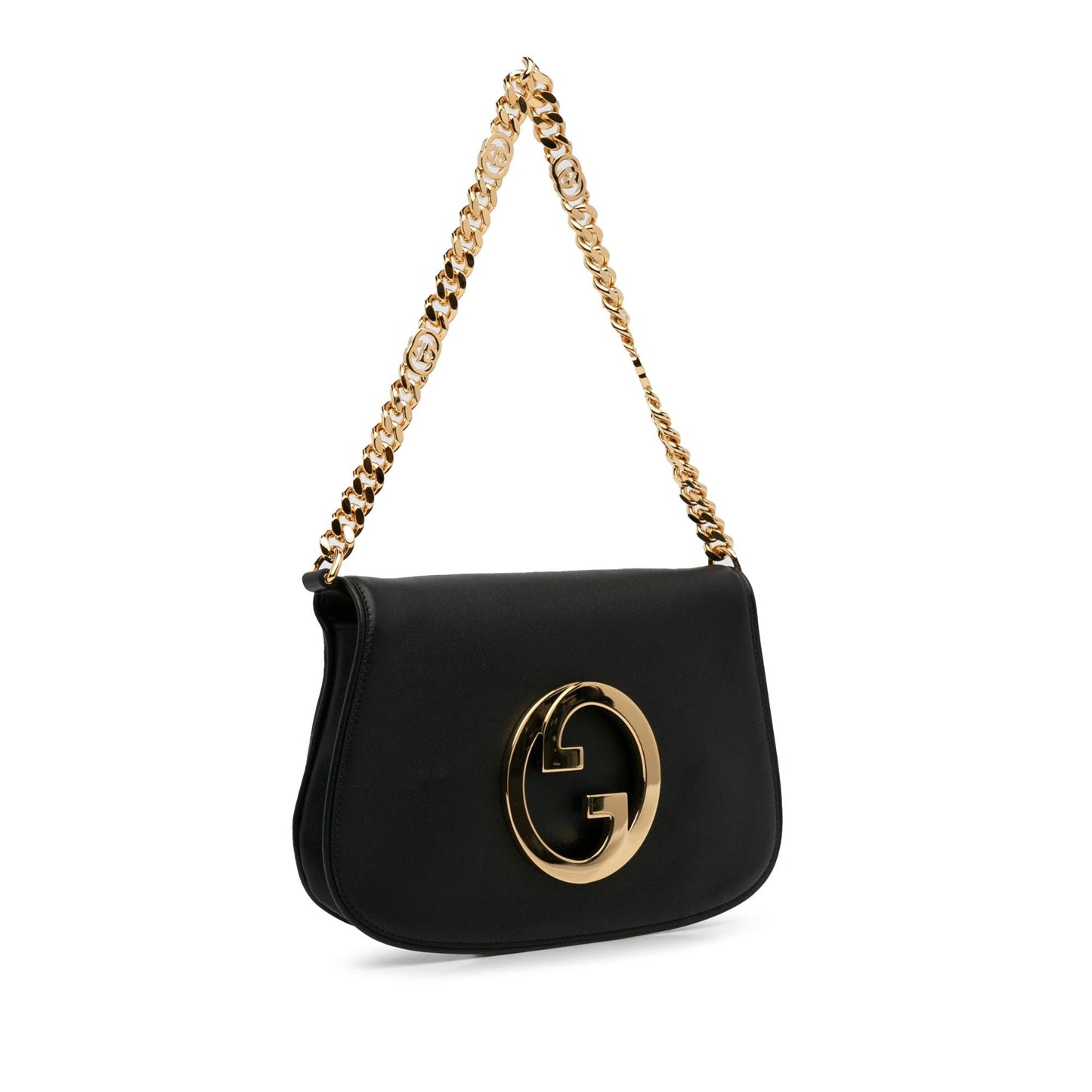 Gucci Blondie SHG-qYPfQ1 Calf Black Chain Satchel Bag