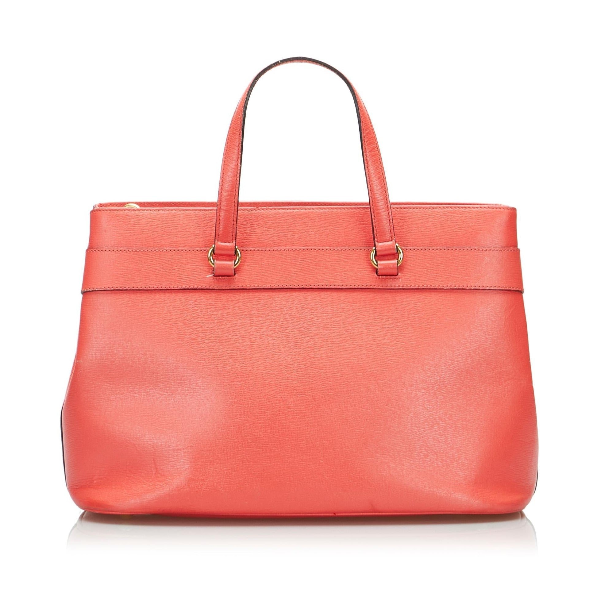 Gucci Bright Bit SHG-YQFkcD Calf Orange Satchel Bag