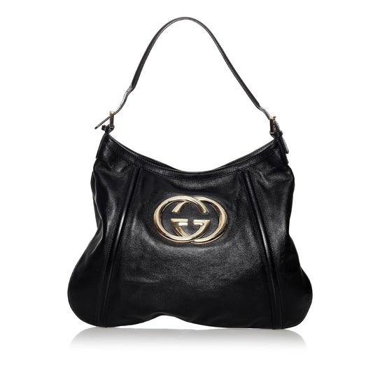 Gucci Britt SHG Leather Calf Black Shoulder Bag