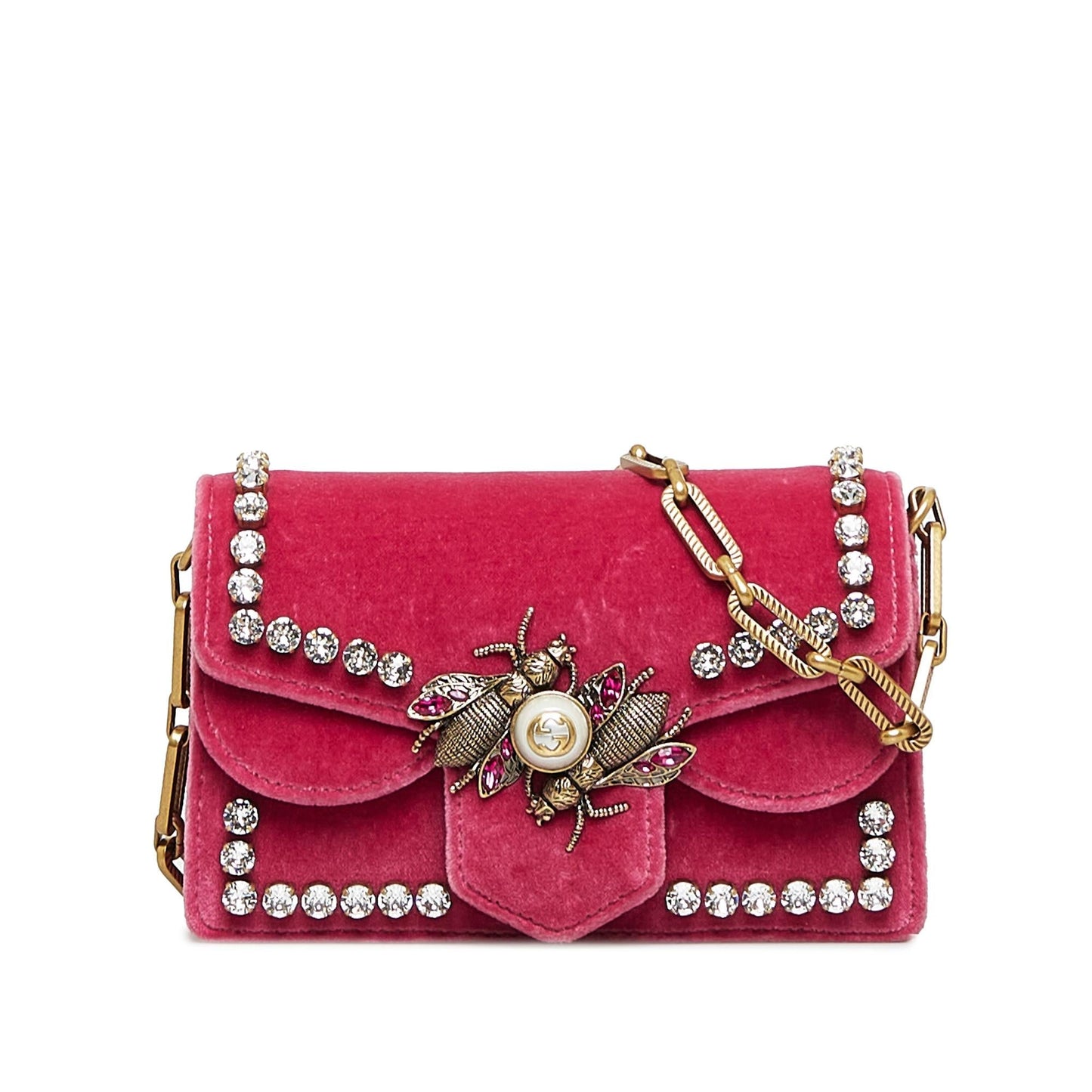 Gucci Broadway Velvet SHG-rebUun Red Crossbody Bag