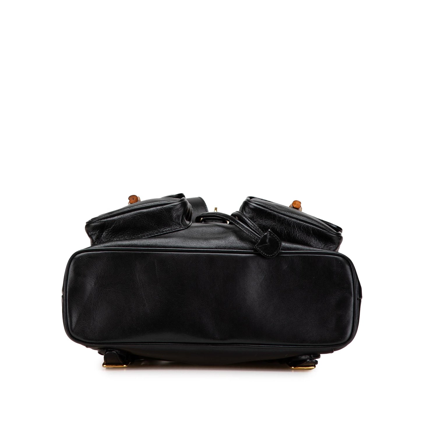 Gucci Bamboo Drawstring Backpack Calf Calfskin Black Jewelry Drawstring Backpack