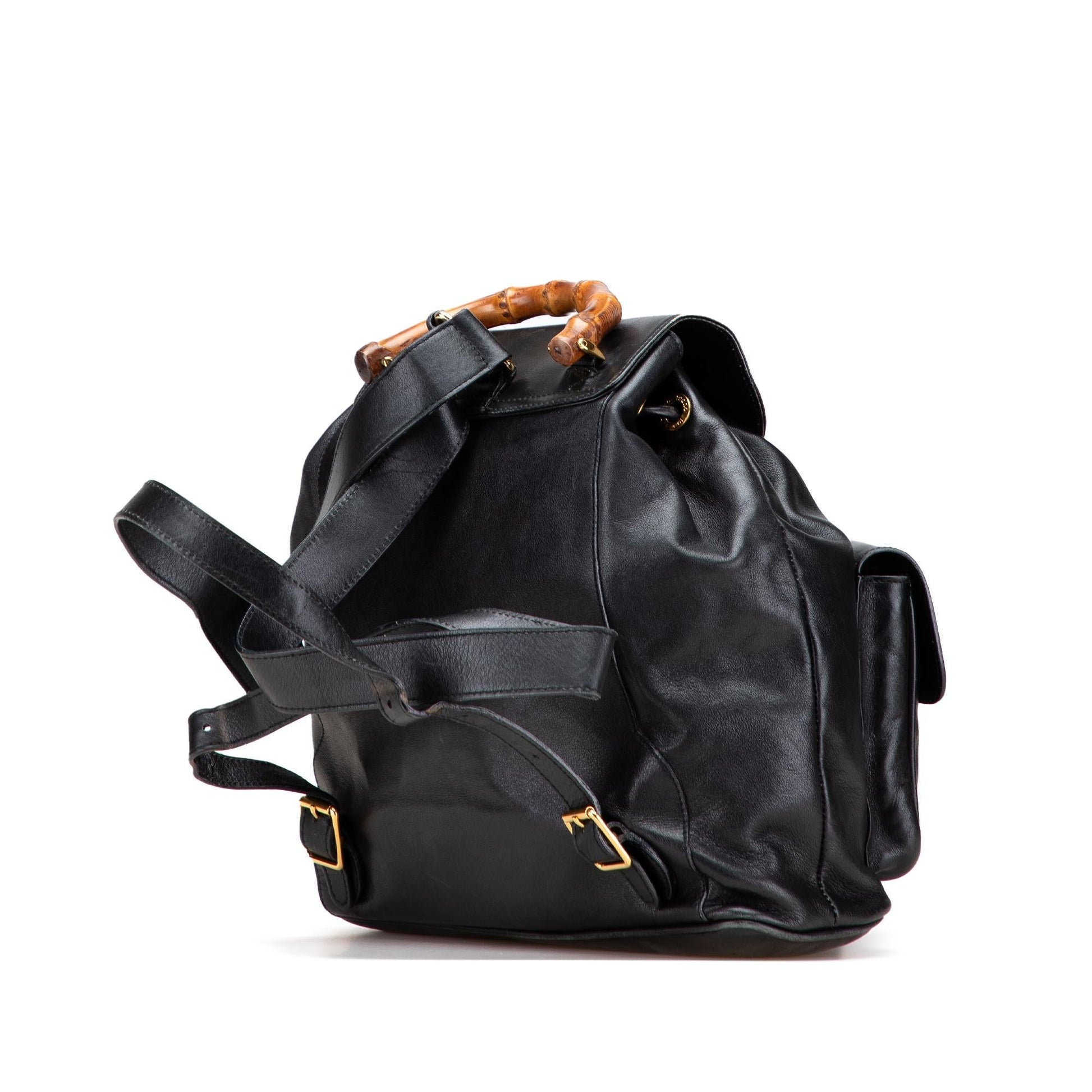 Gucci Bamboo Drawstring Backpack Calfskin Jewelry
