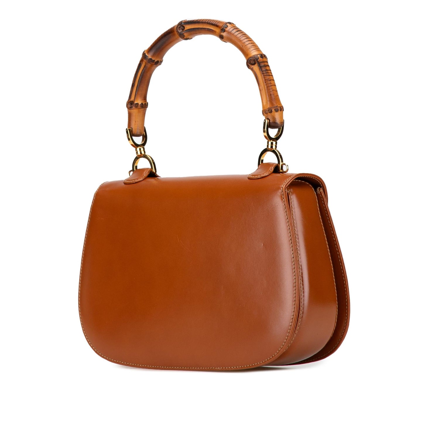 Gucci Bamboo Night SHG-etx3ut Calf Calfskin Brown Satchel Bag