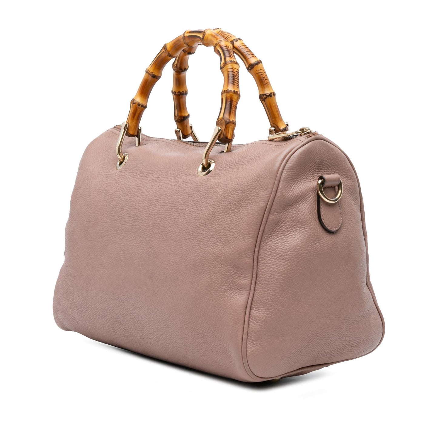 Gucci Bamboo Shopper Boston Calf Calfskin Pink Satchel Bag