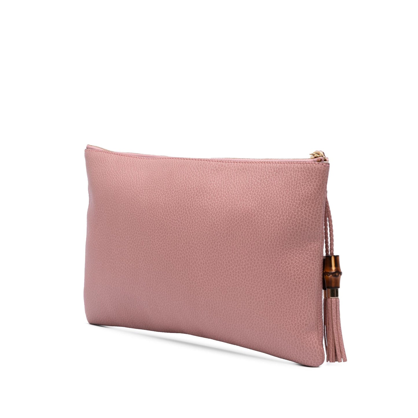 Gucci Bamboo Tassel Calf Calfskin Pink Clutch Bag