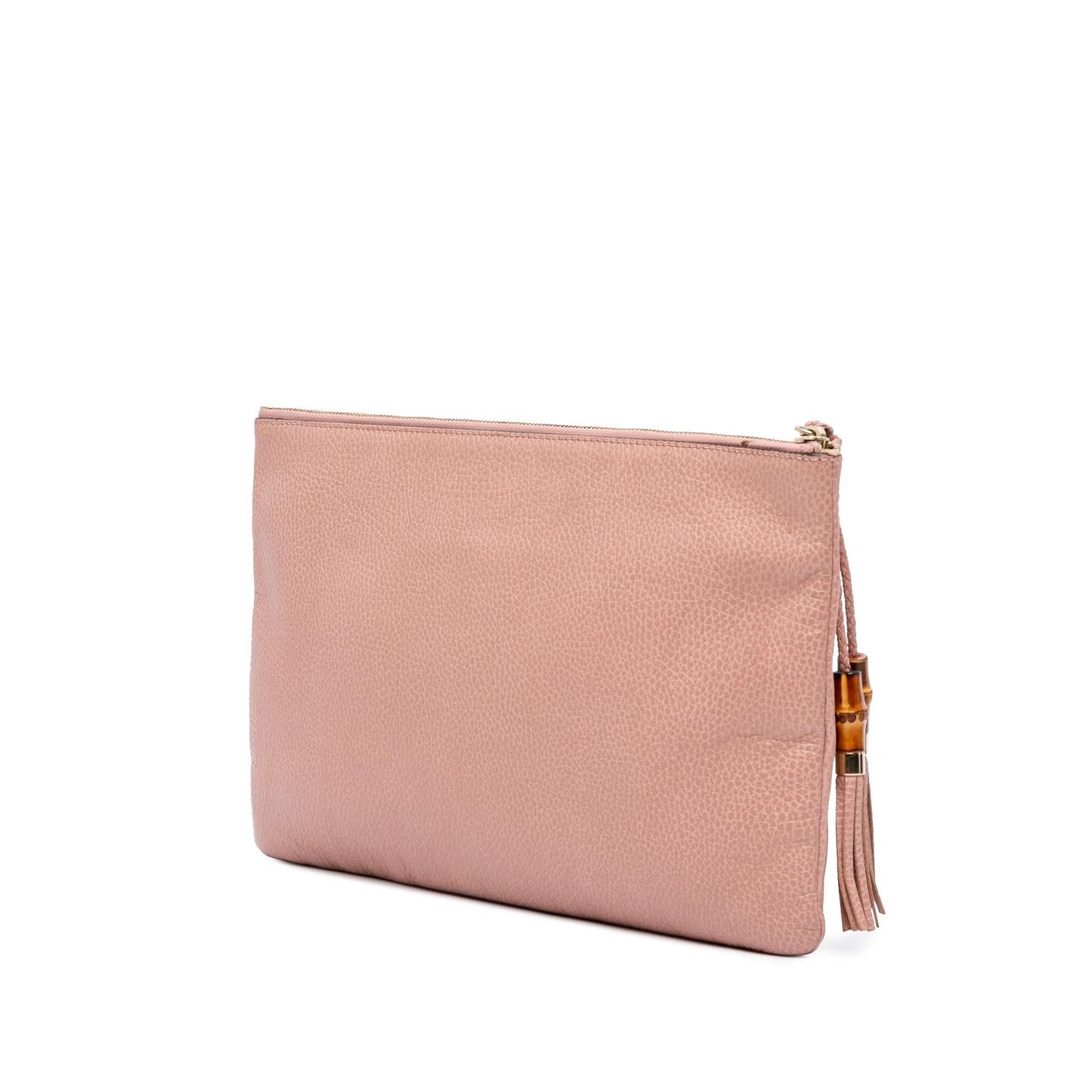 Gucci Bamboo Tassel Calf Calfskin Pink Clutch Bag Clutch 5