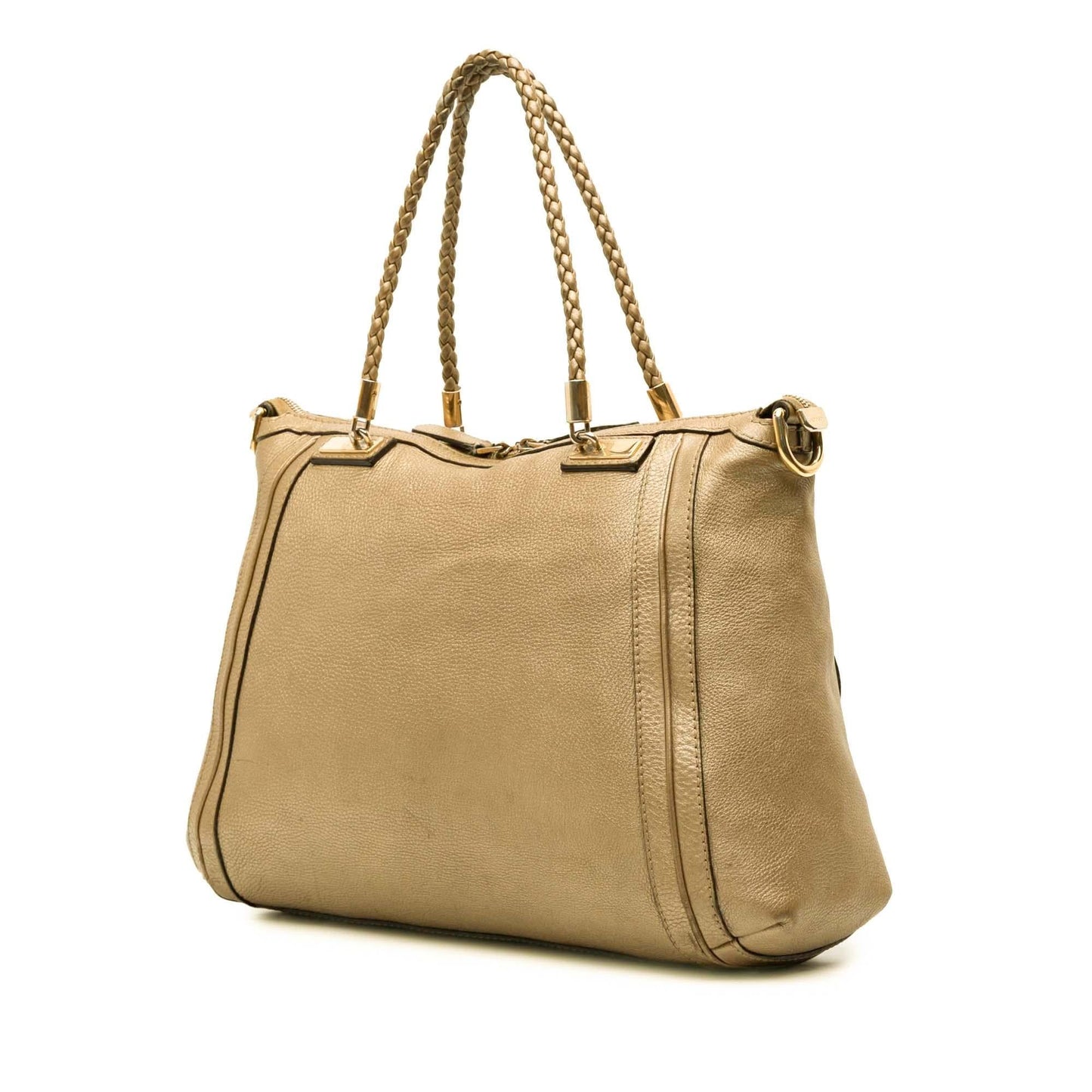 Gucci Bella Calf Calfskin Gold Satchel Bag Satchel 2