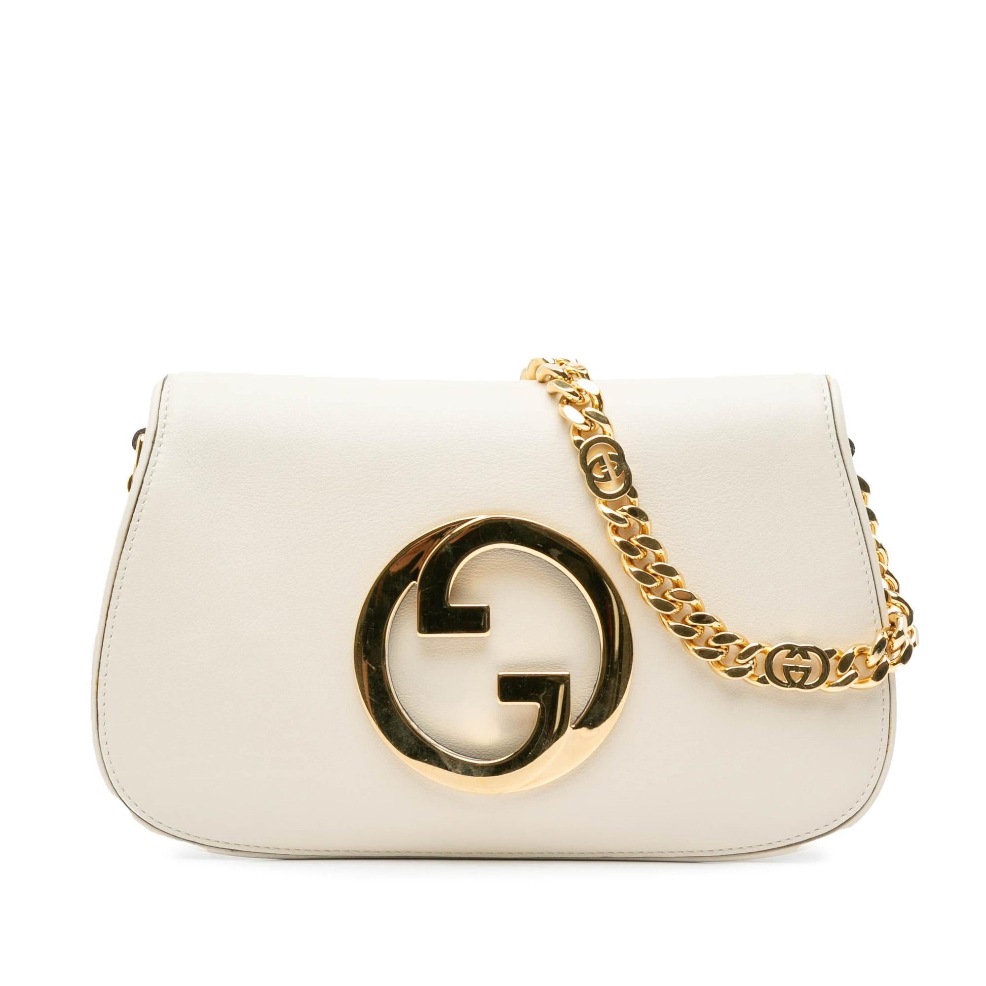 Gucci Blondie Calf Calfskin White Chain Satchel Bag