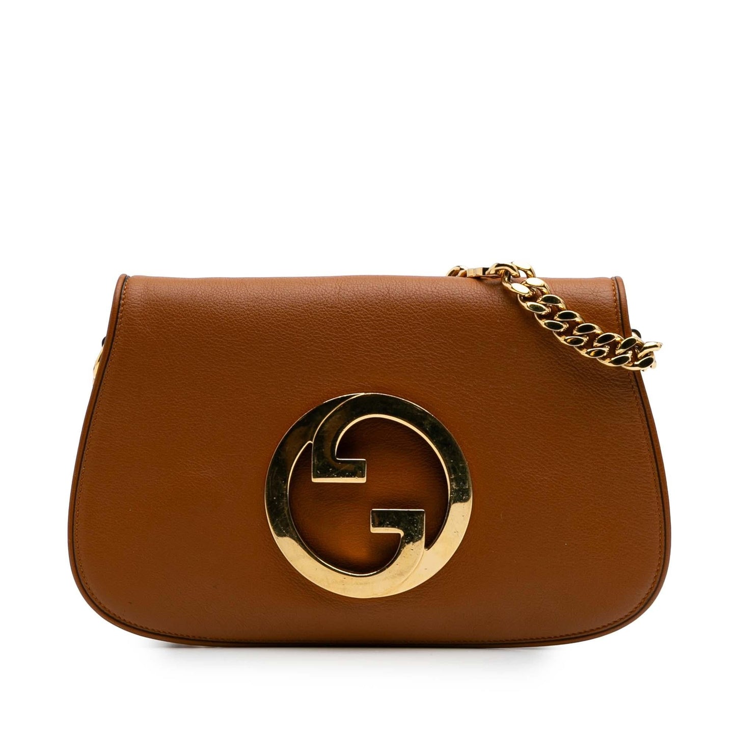 Gucci Blondie Calf Calfskin Brown Chain Satchel Bag