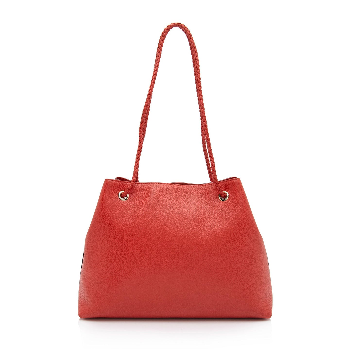 Gucci Braided Handle Gifford SHF-rOnRqC Leather Calfskin Red Orange Tote Bag