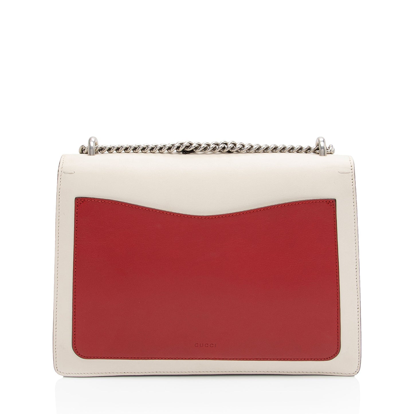 Gucci Embroidered Dionysus Bee Leather Calf Calfskin White Shoulder Bag