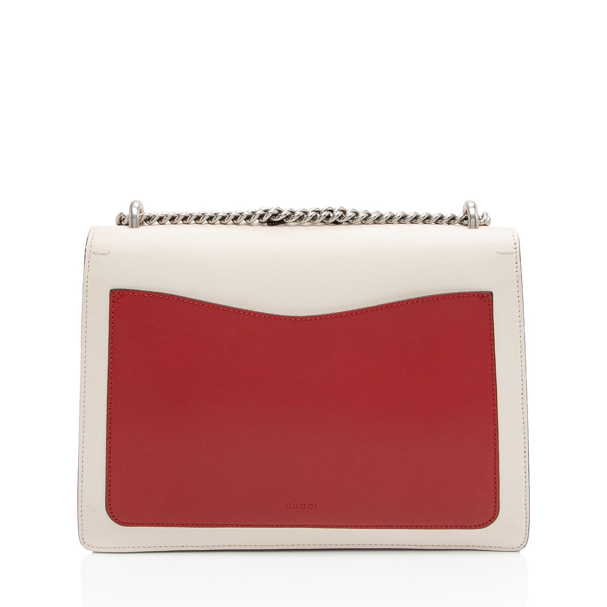 Gucci Embroidered Dionysus Bee Leather Calf Calfskin White Shoulder Bag