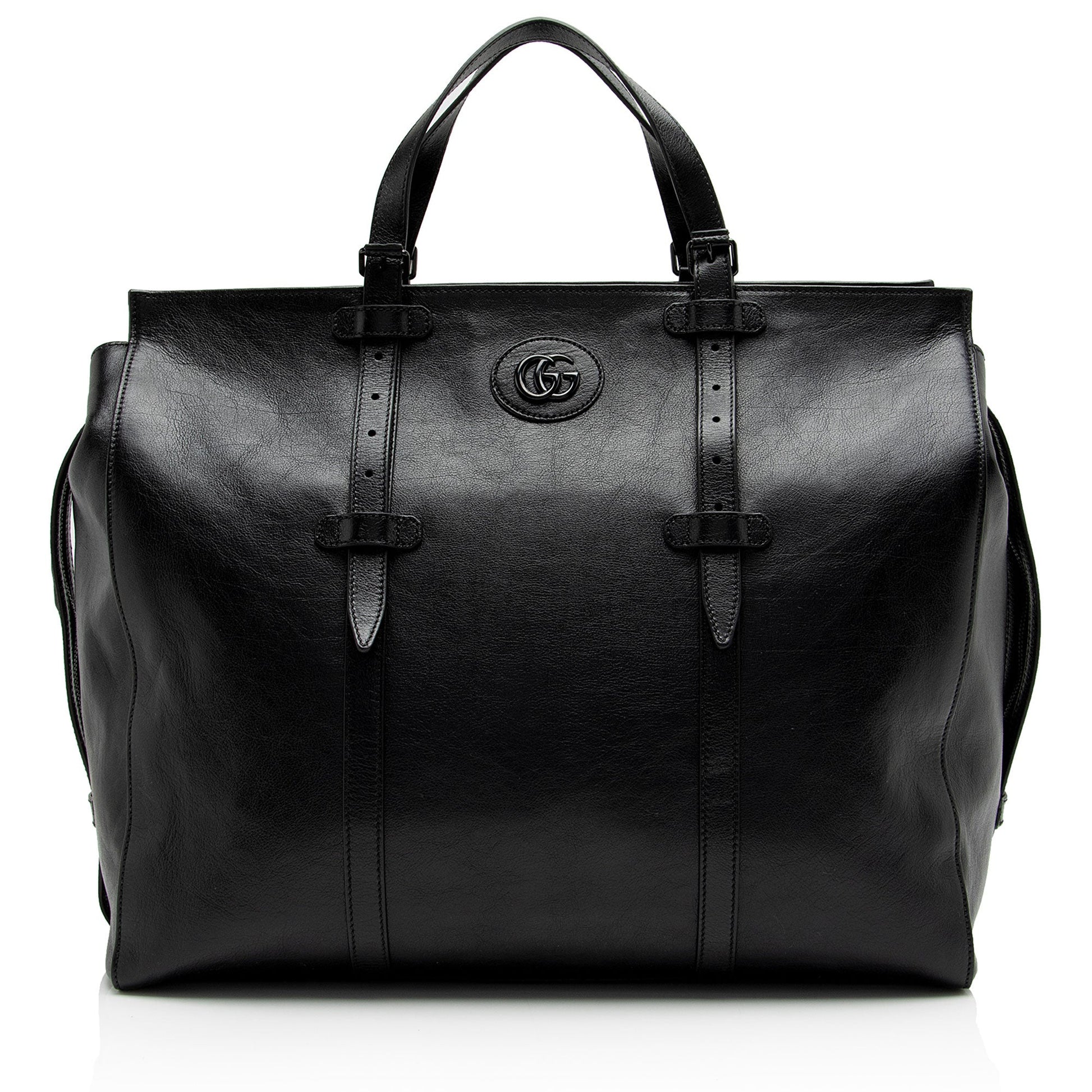 Gucci GG Marmont Monochrome SHF-sBw4Ey Calfskin Black Large Tote Bag