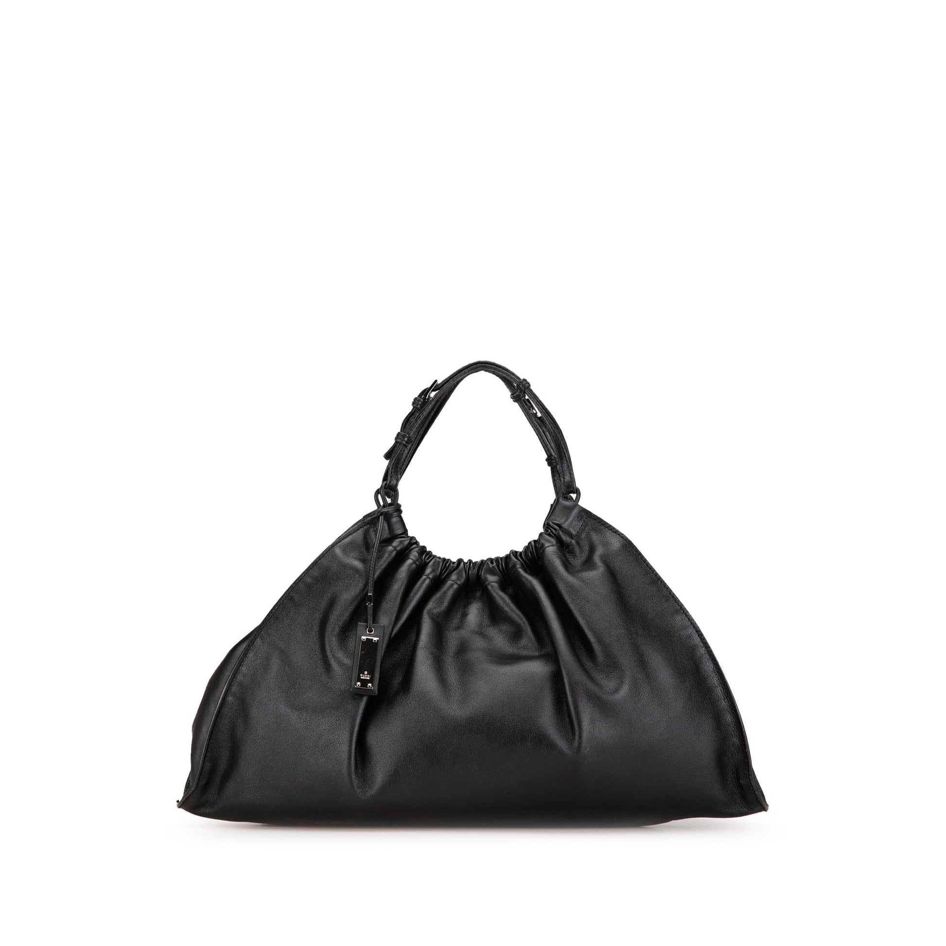 Gucci SHG-Jgu6sm Calf Calfskin Black Satchel Bag