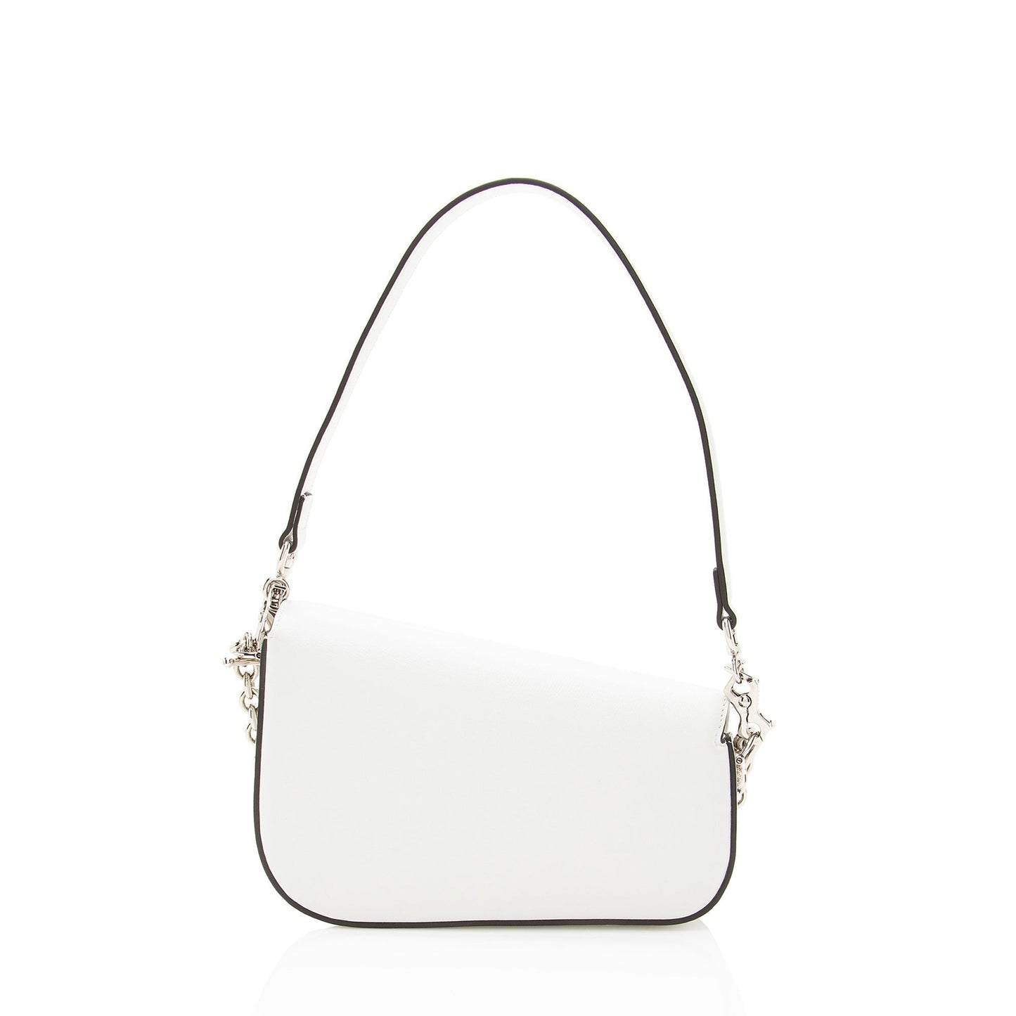 Gucci Horsebit Asymmetric Calfskin White Mini Shoulder Bag
