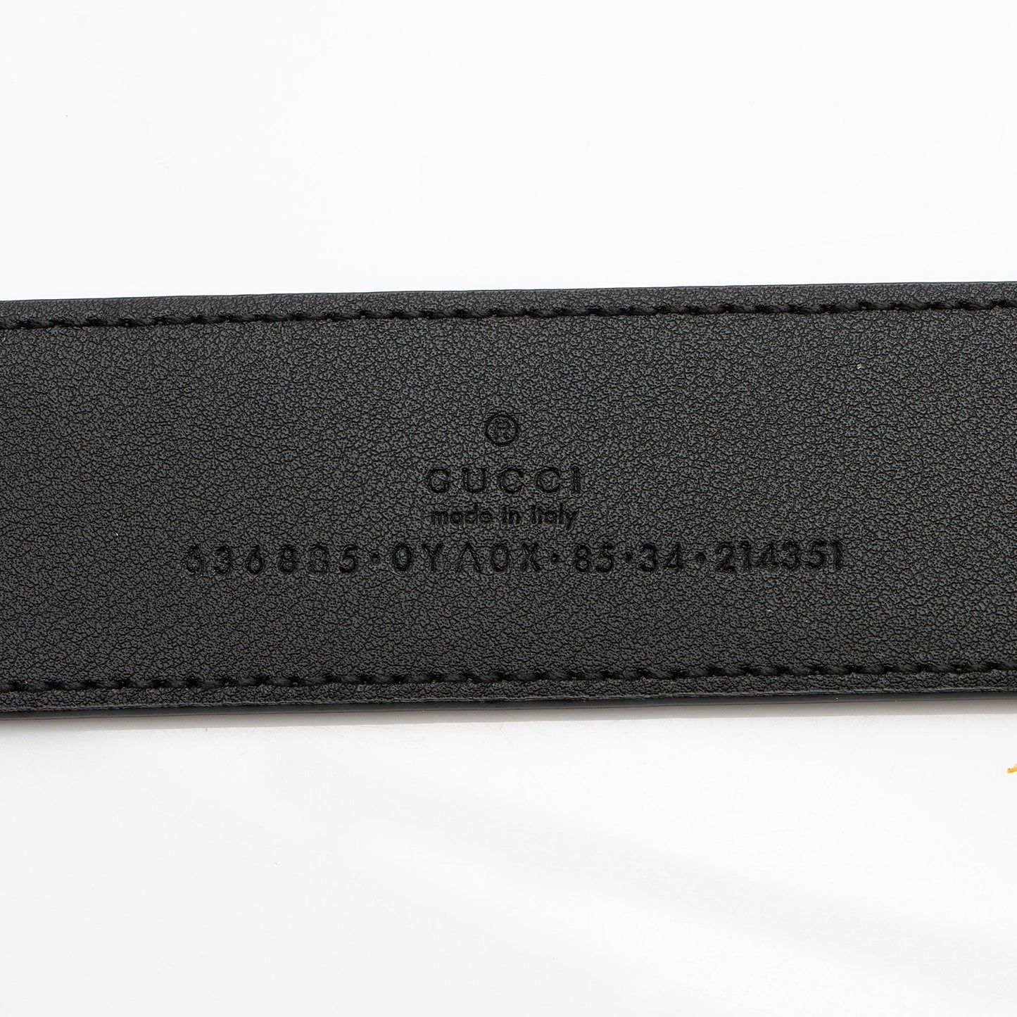 Gucci Interlocking G Belt - Size Calfskin Black Accessory