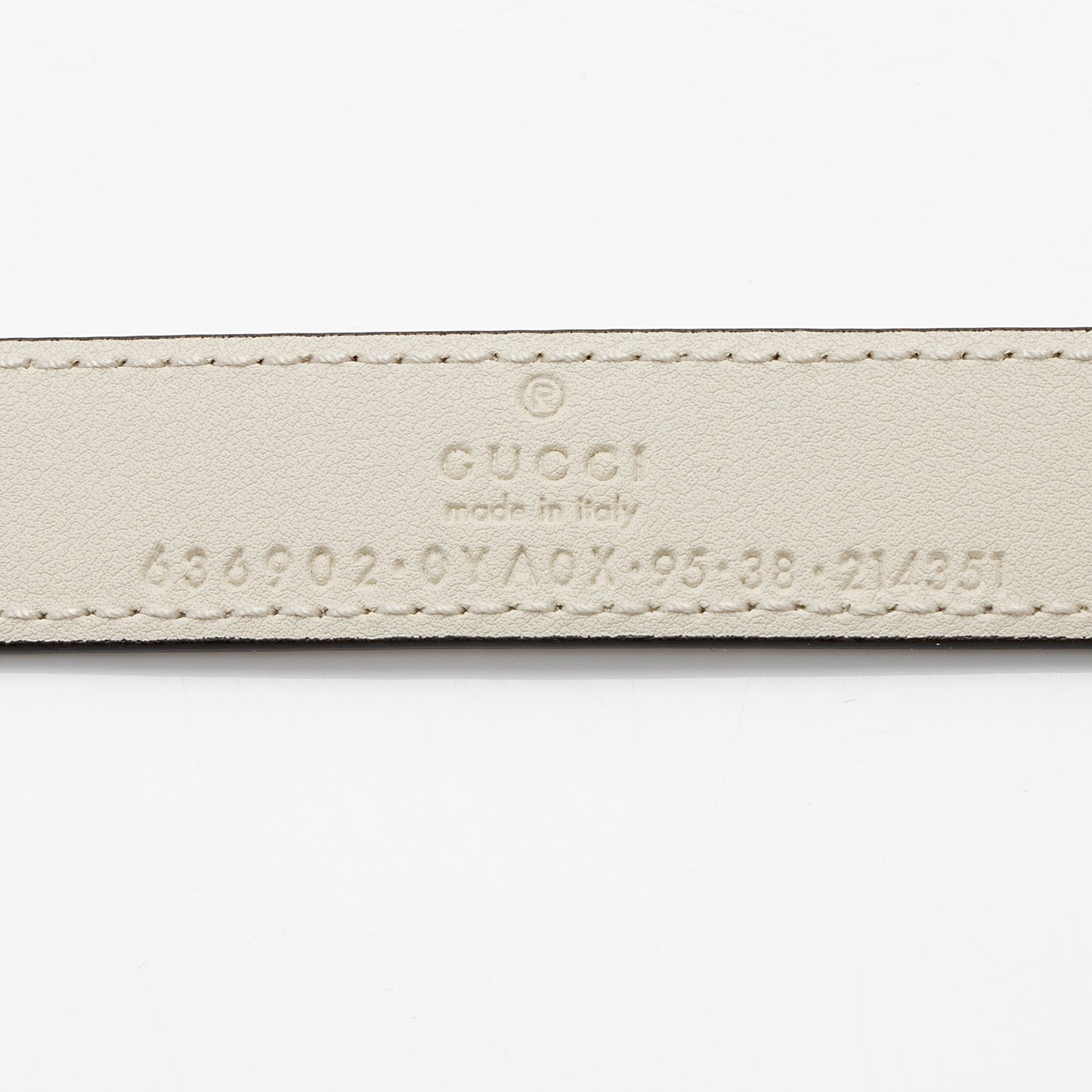 Gucci Interlocking G Slim Belt - Calfskin White Accessory
