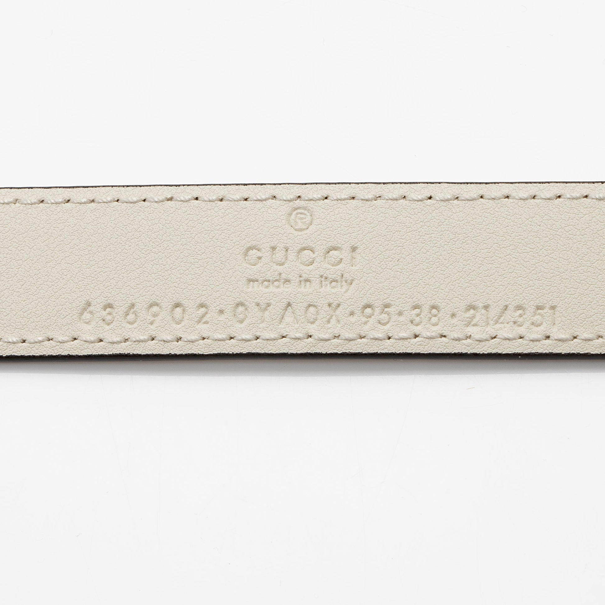 Gucci Interlocking G Slim Belt - Calfskin White Accessory